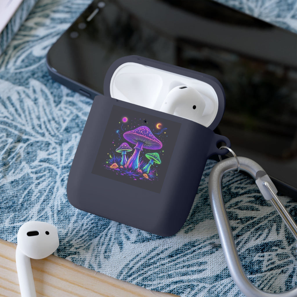 Colorful Mushroom AirPods Case Cover, Unique Gift, Trendy Tech Accessory, Festival Vibes, Artistic Design