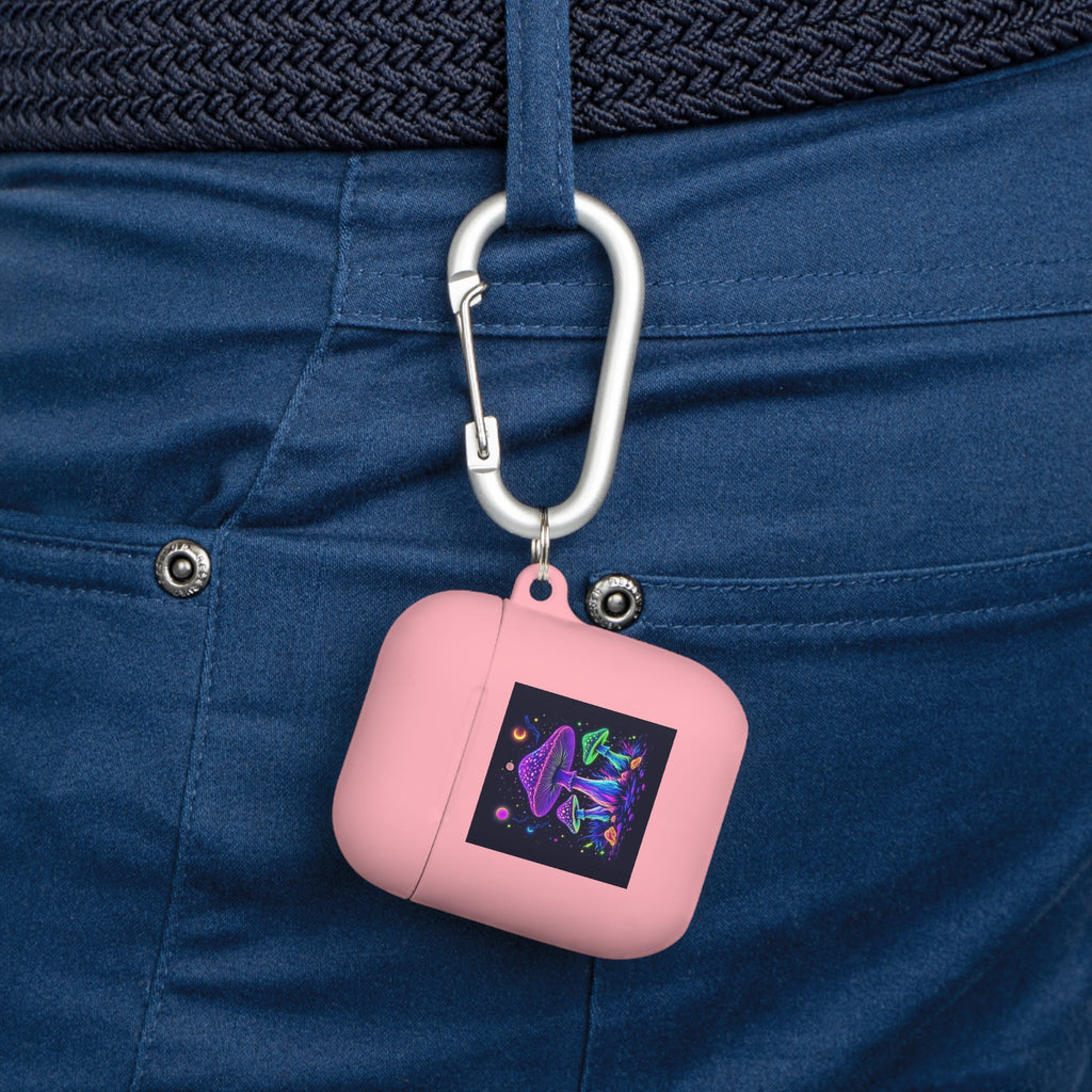 Colorful Mushroom AirPods Case Cover, Unique Gift, Trendy Tech Accessory, Festival Vibes, Artistic Design