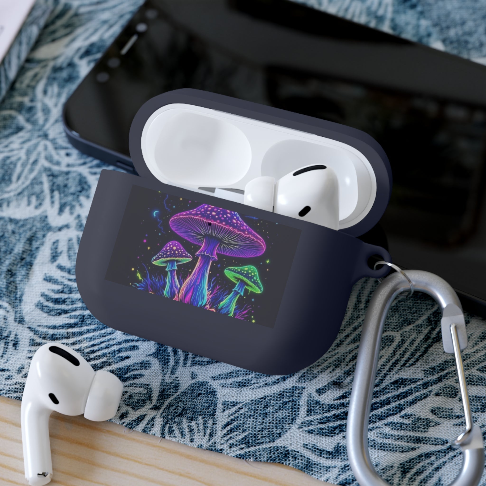Colorful Mushroom AirPods Case Cover, Unique Gift, Trendy Tech Accessory, Festival Vibes, Artistic Design