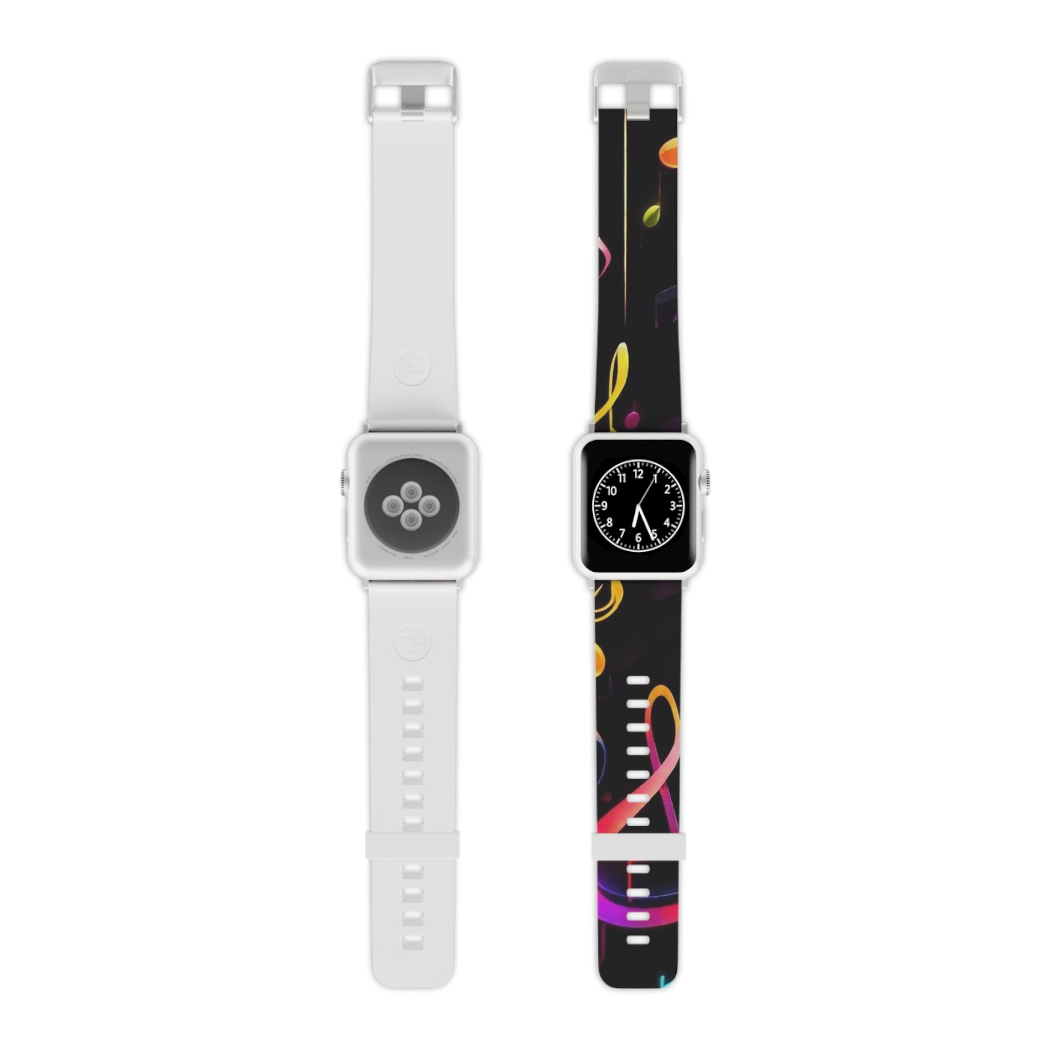 Colorful Music Note Apple Watch Band, Vibrant Music-Themed Strap for Music Lovers, Holiday Gift for Musicians, Adjustable Watch Strap, Fun
