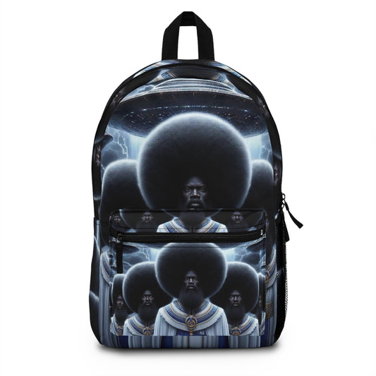 Cosmic Afro Backpack, Unique Black History Artwork, Ethnic Gift, Stylish & Functional, Perfect for School, Festivals, Travel