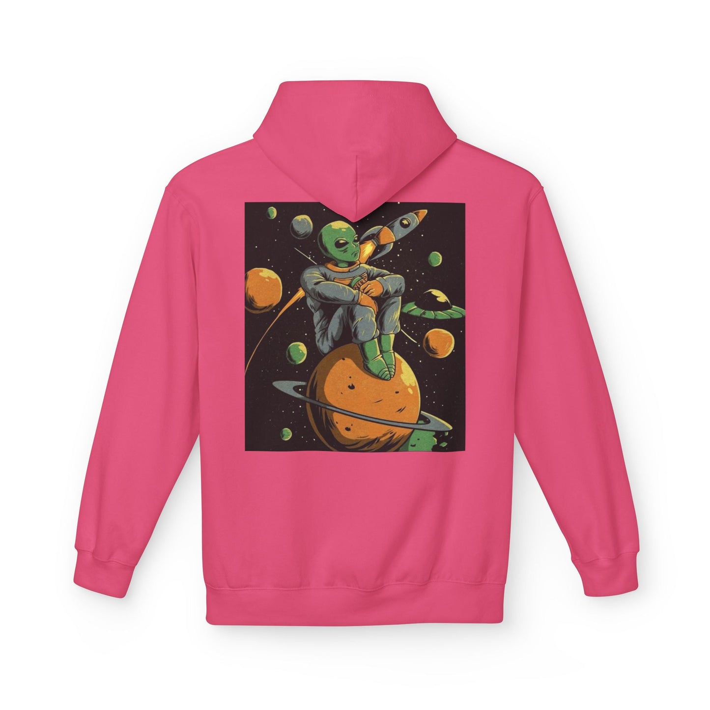 Cosmic Alien Graphic Hoodie - Unisex Midweight Fleece