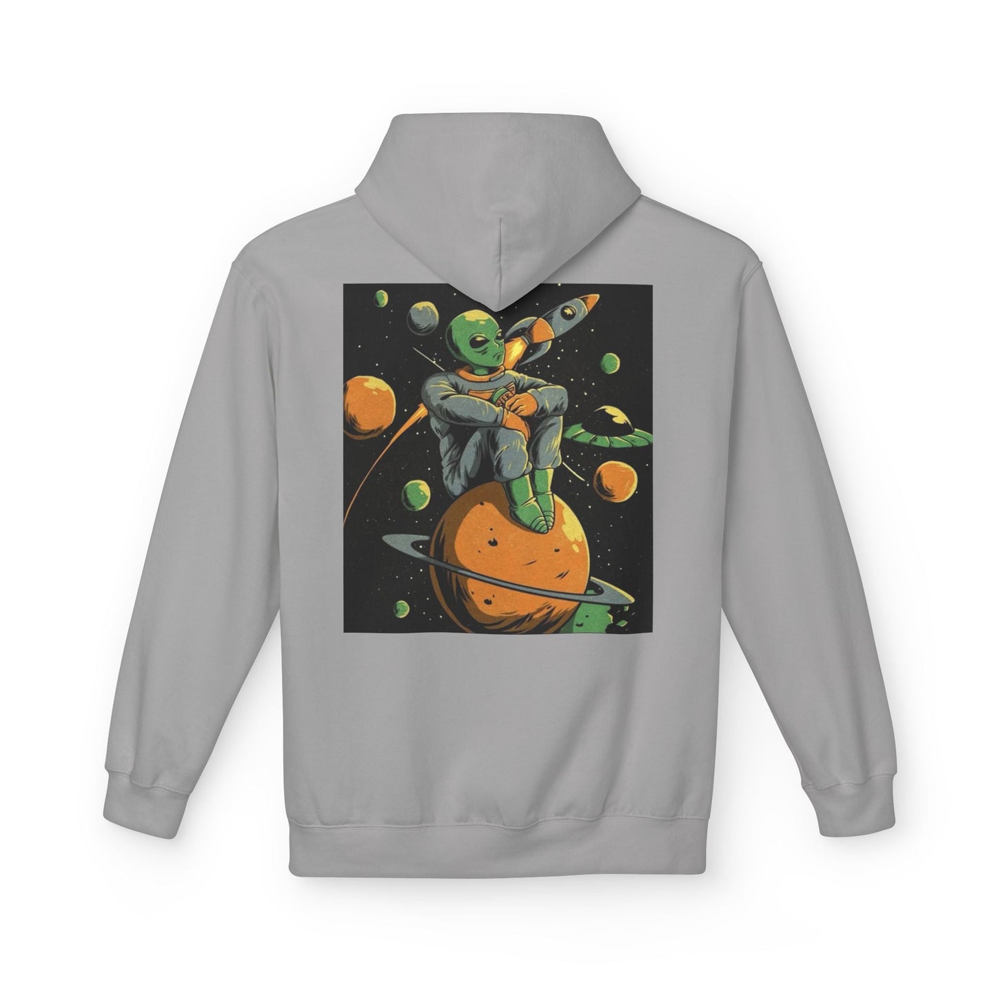 Cosmic Alien Graphic Hoodie - Unisex Midweight Fleece