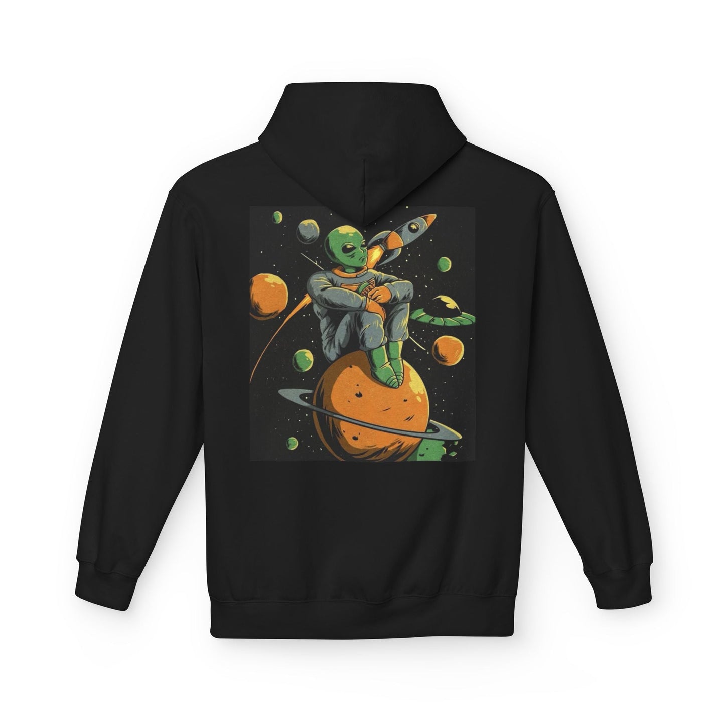 Cosmic Alien Graphic Hoodie - Unisex Midweight Fleece