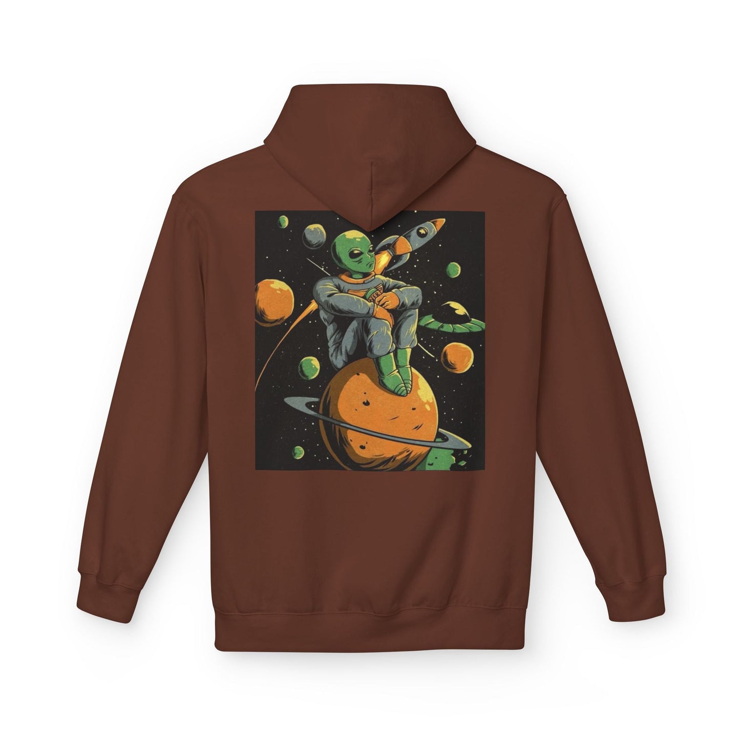 Cosmic Alien Graphic Hoodie - Unisex Midweight Fleece