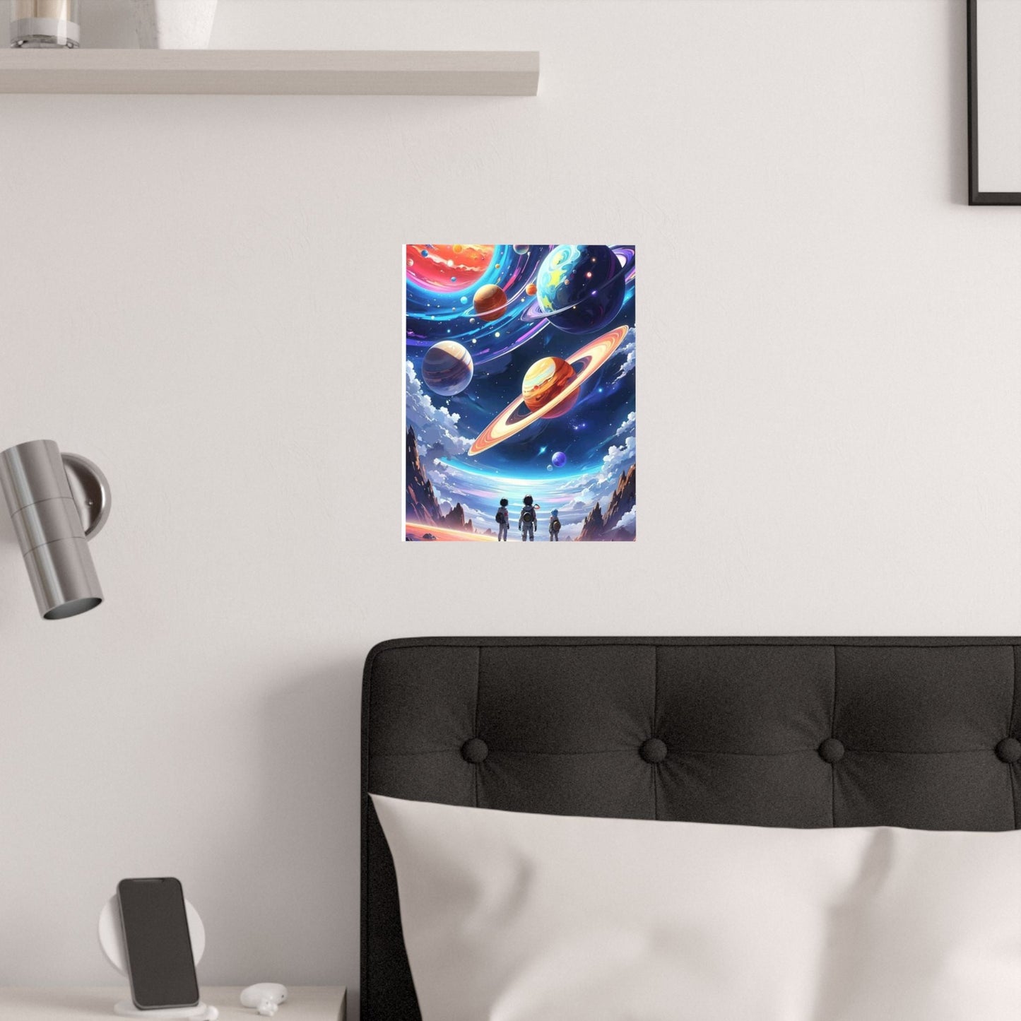 Cosmic Dream Satin Poster - Space Exploration Art