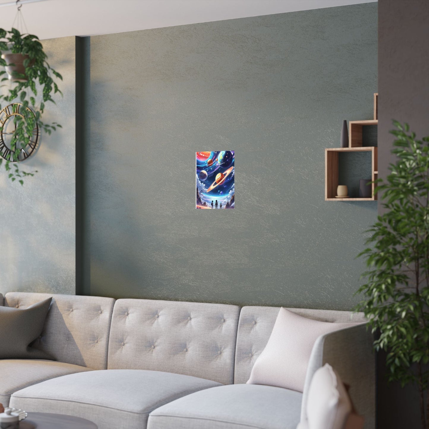 Cosmic Dream Satin Poster - Space Exploration Art