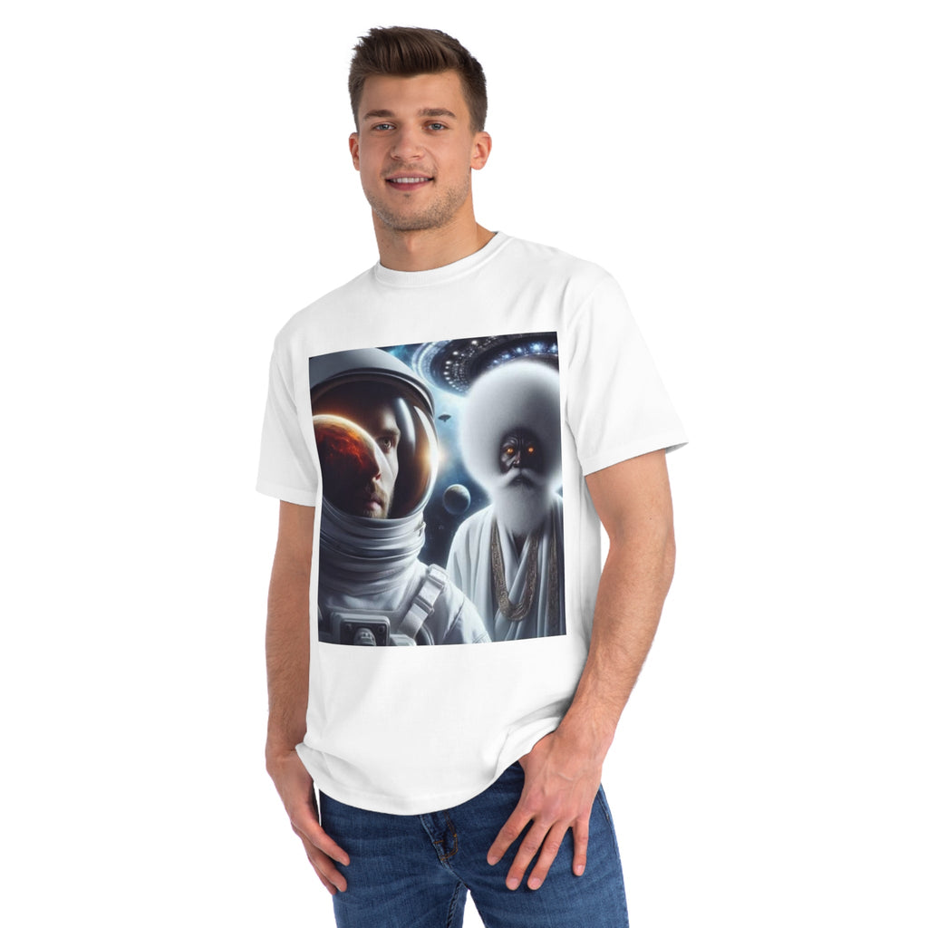 Cosmic Encounter Unisex T-Shirt | Space Art Tee, Astronaut Gift, Sci-Fi Apparel, Unique Graphic Shirt, Mens Womens Classic