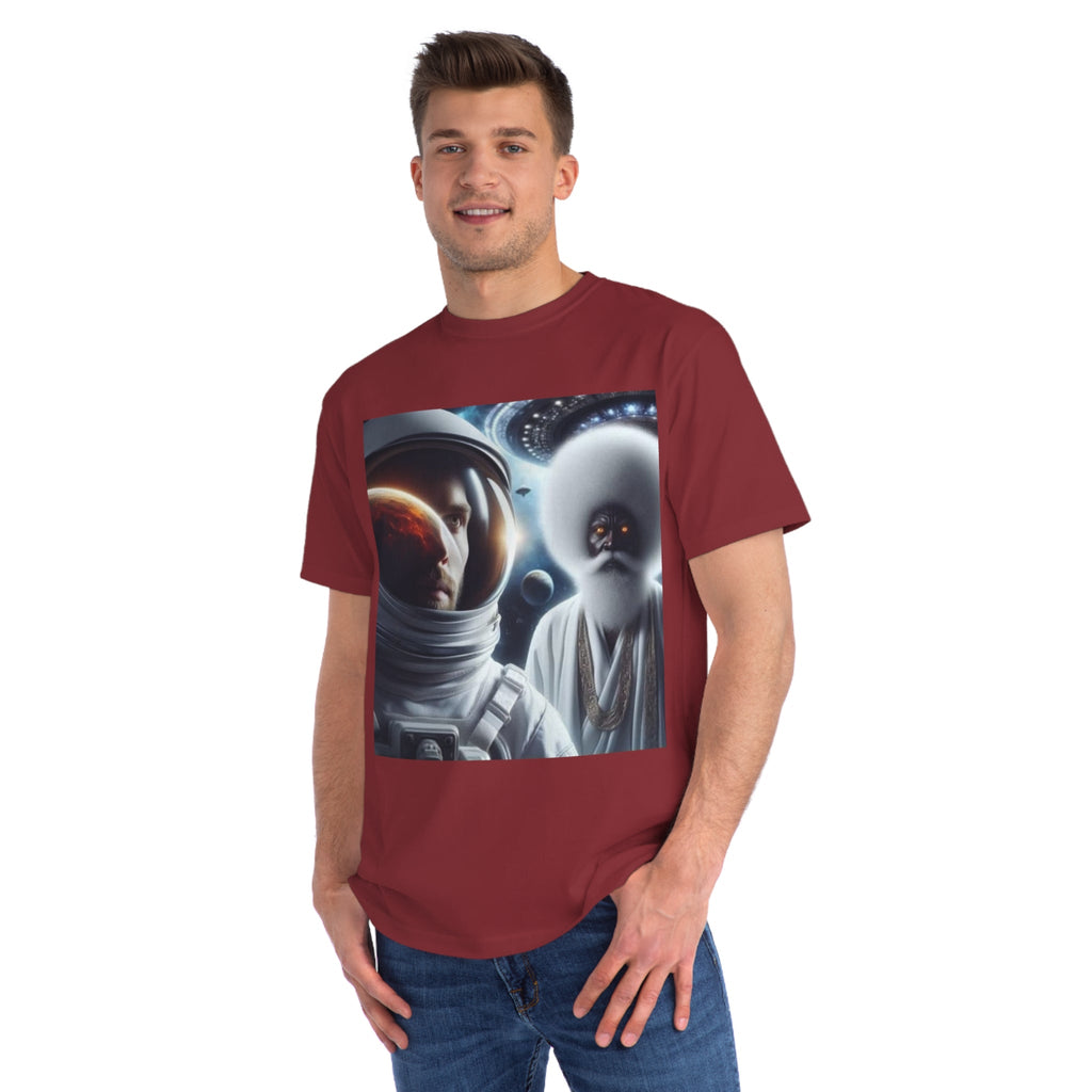 Cosmic Encounter Unisex T-Shirt | Space Art Tee, Astronaut Gift, Sci-Fi Apparel, Unique Graphic Shirt, Mens Womens Classic