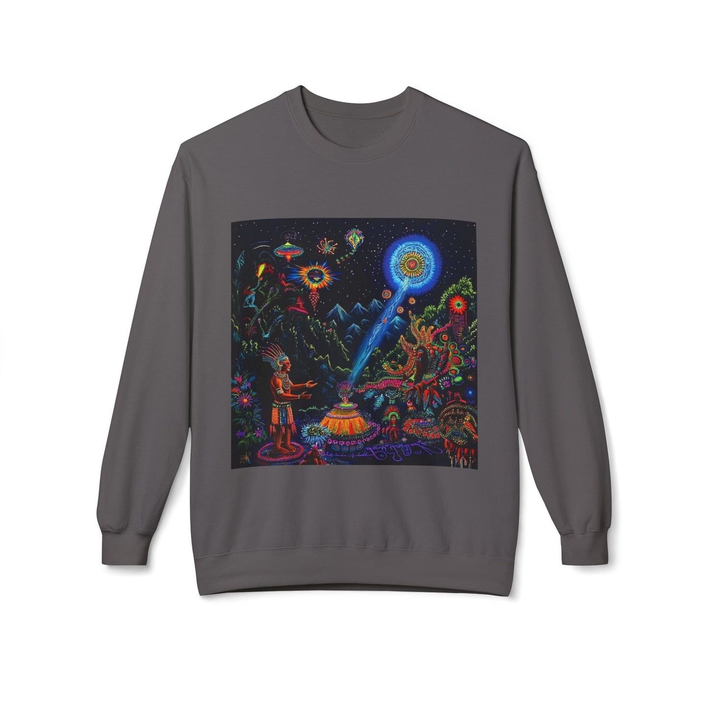 Cosmic Spirit Crewneck Sweatshirt - Unisex Midweight Fleece