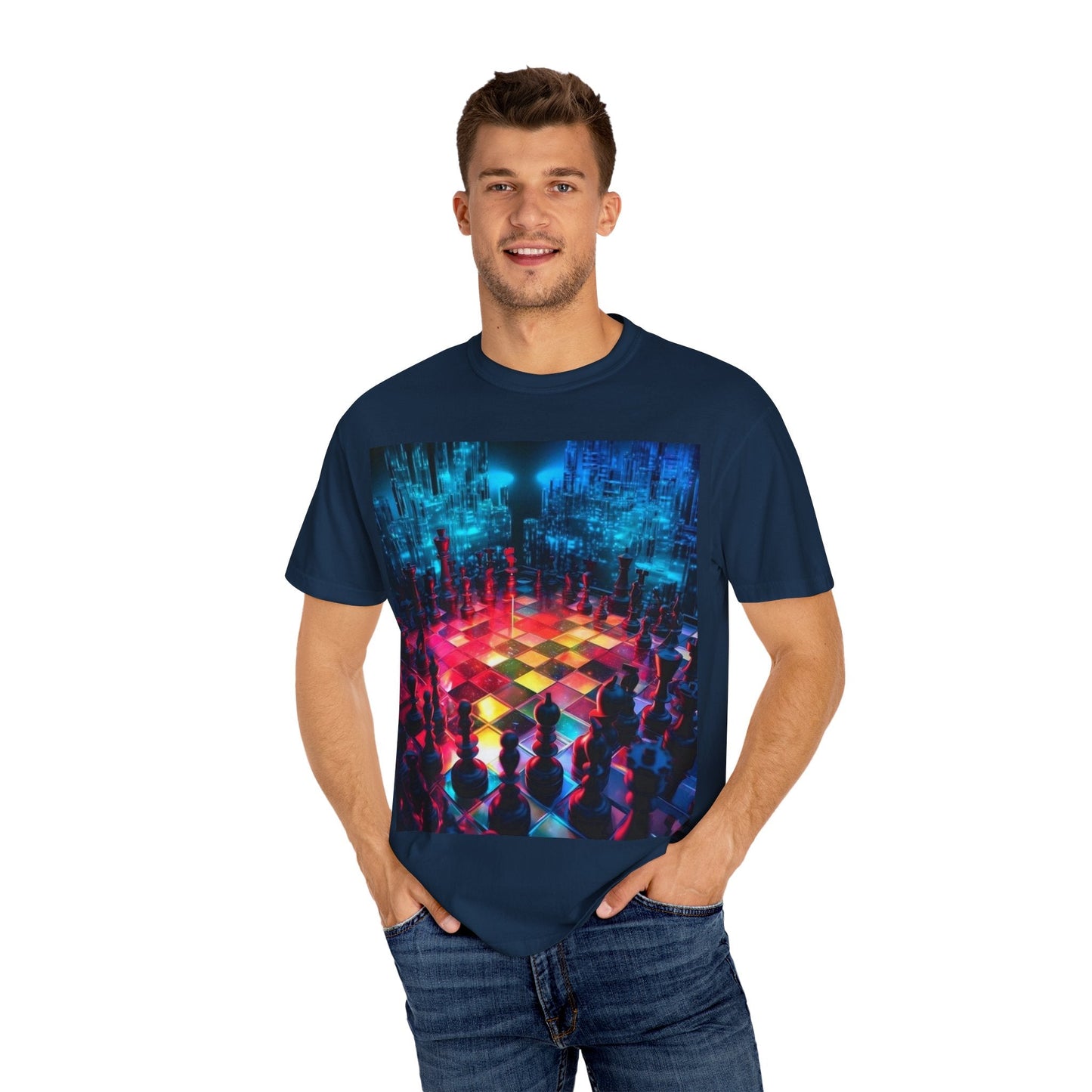 Cosmic Timekeeper T-Shirt, Unisex Graphic Tee, Universe Inspired Apparel, Celestial Art Shirt, Gift for Space Lovers, Unique Wearable Art