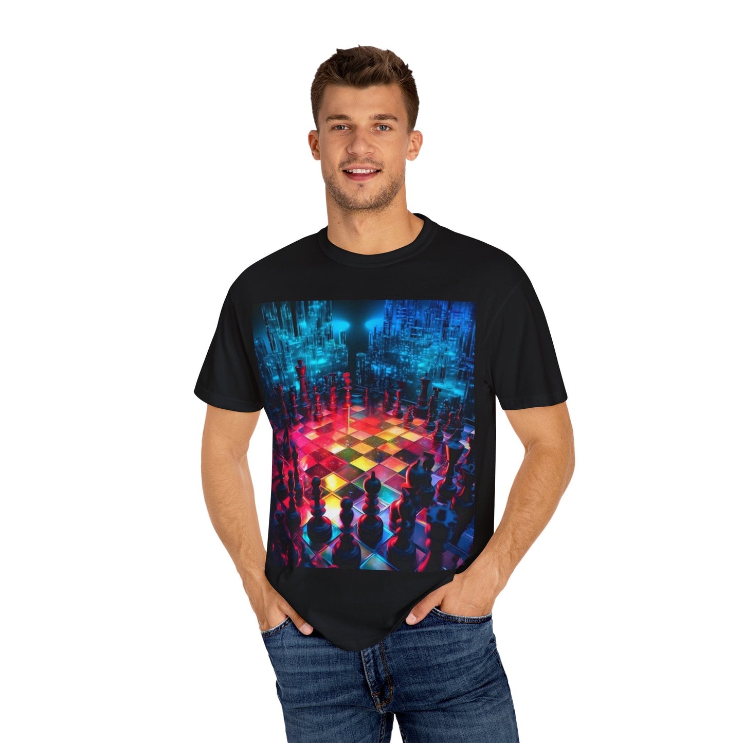 Cosmic Timekeeper T-Shirt, Unisex Graphic Tee, Universe Inspired Apparel, Celestial Art Shirt, Gift for Space Lovers, Unique Wearable Art
