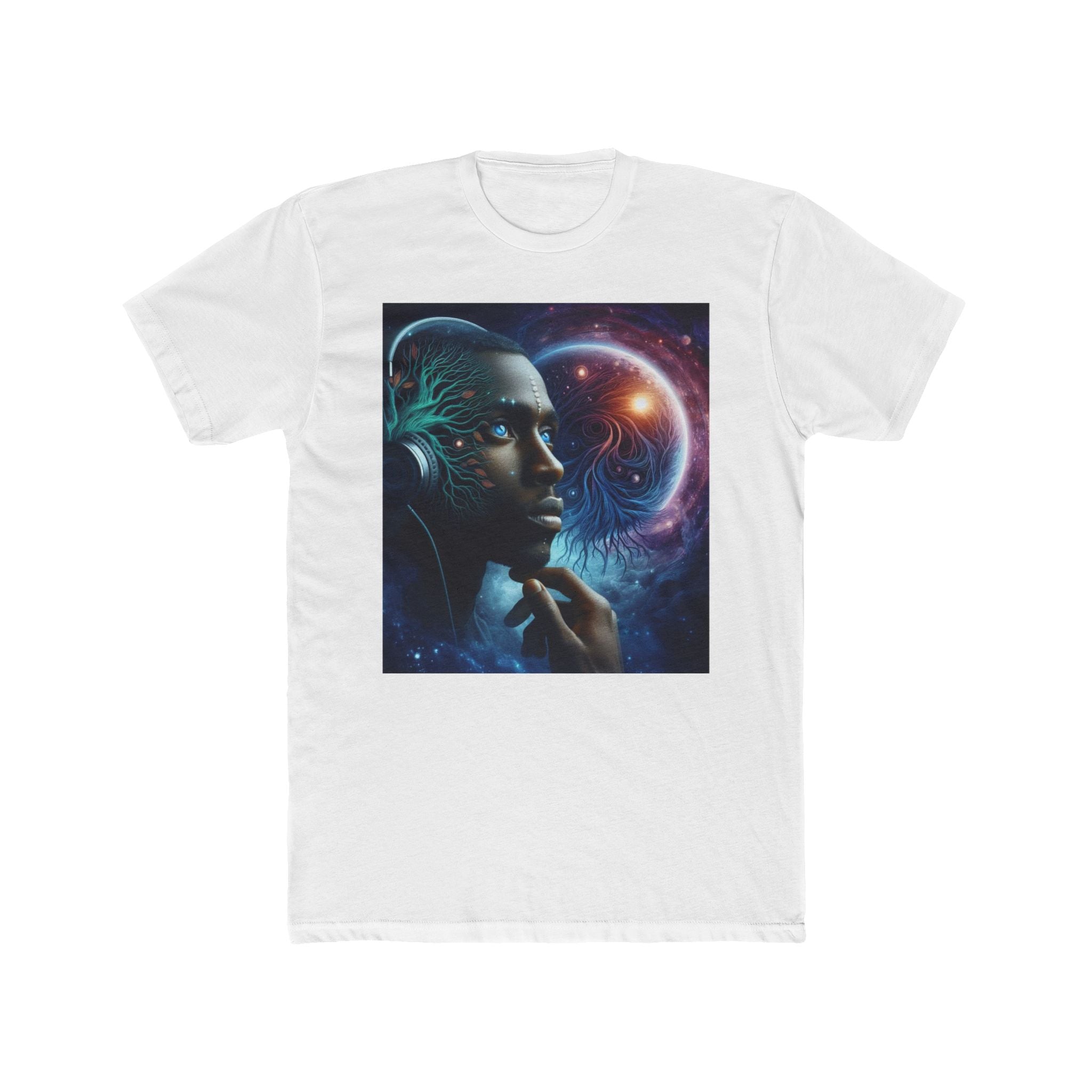 Cosmic Vibes Unisex Cotton Crew Tee, Space Tee for Sci-Fi Lovers, Festival Wear, Unique Gift, Music Lover Shirt, Graphic T-Shirt