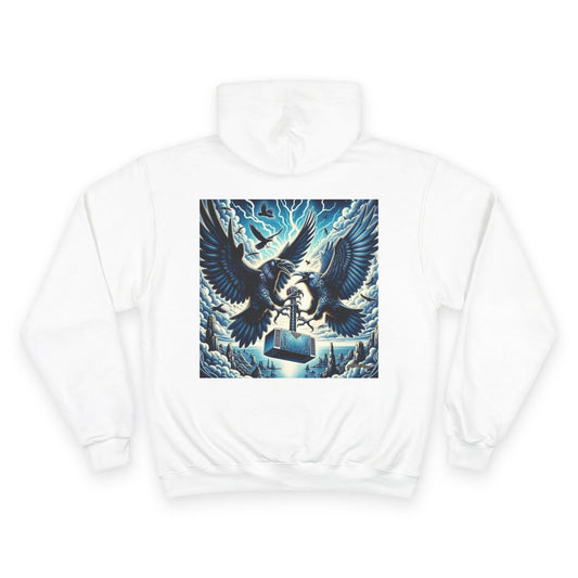 Crowd Artwork Champion Hoodie, Unique Graphic Hoodie for Men and Women, Casual Wear, Streetwear, Gift for Nature Lovers, Cool Gift Idea