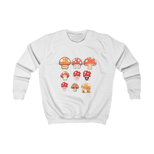 Cute Mushroom Kids Sweatshirt, Cozy Sweater for Boys and Girls, Perfect Birthday Gift, Outdoor Adventures, Fall Celebrations, Fun and Trendy