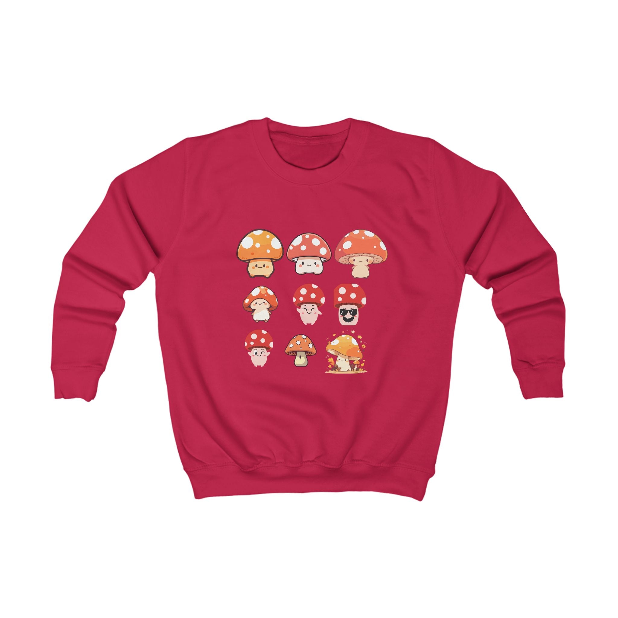 Cute Mushroom Kids Sweatshirt, Cozy Sweater for Boys and Girls, Perfect Birthday Gift, Outdoor Adventures, Fall Celebrations, Fun and Trendy