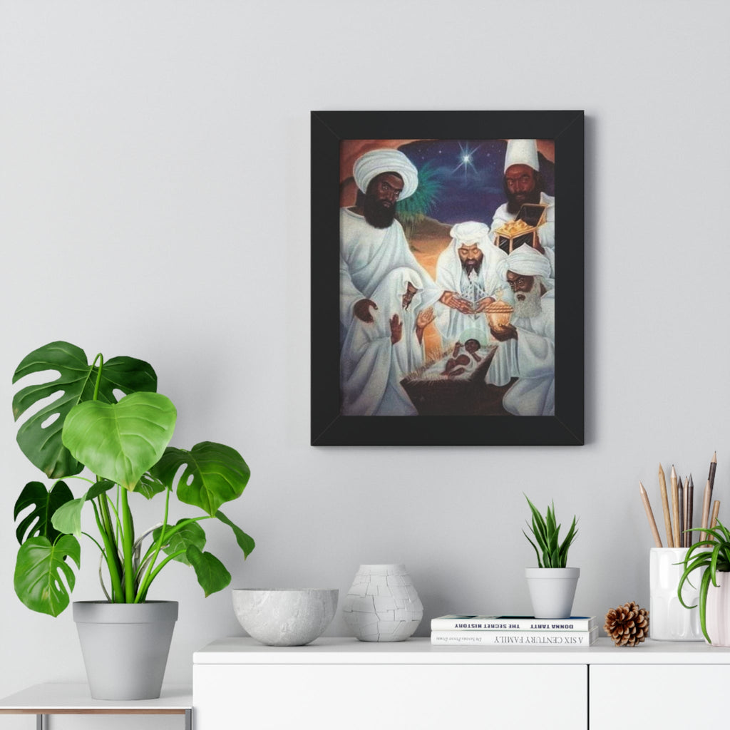 Ethnic Framed Vertical Poster, Spiritual Art, Christmas Decoration, Home Decor, Cultural Gift, Inspirational Wall Art