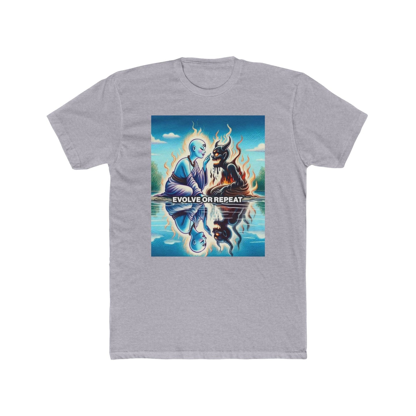 Evolve or Repeat Unisex Cotton Crew Tee - Motivational Graphic T-Shirt