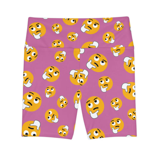 Fun Emoji Women's Workout Shorts - Perfect for Gym and Casual Wear
