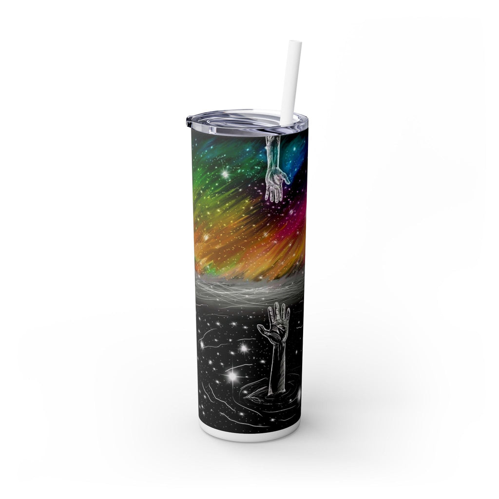 Galactic Inspiration Skinny Tumbler, Cosmic Drinkware for Space Lovers, 20oz Tumbler with Straw, Unique Gift, Science-Themed Cup, Astronomy