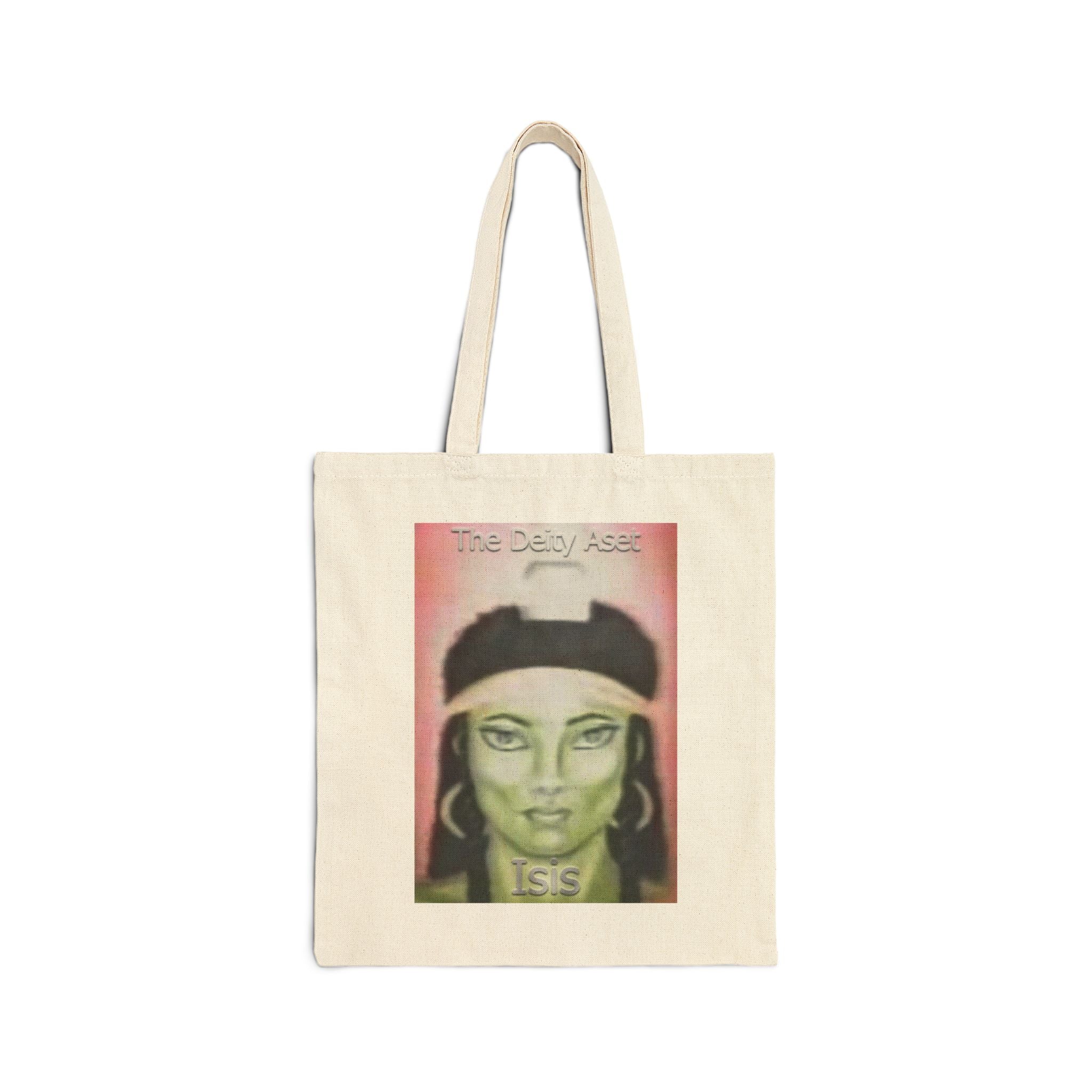 Goddess Isis Canvas Tote Bag - Eco-Friendly, Art Tote, Shopping Bag, Vintage Style, Mother's Day Gift, Spiritual Accessories