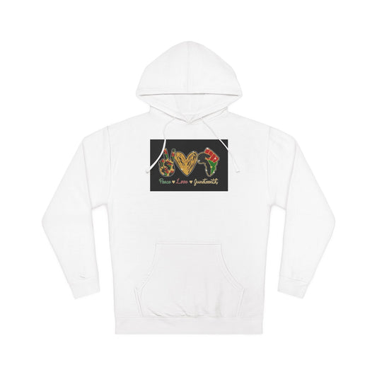 Love & Peace Unisex Hooded Sweatshirt, Bohemian Sweatshirt, Gift for Friends, Cozy Hoodie, Festival Wear