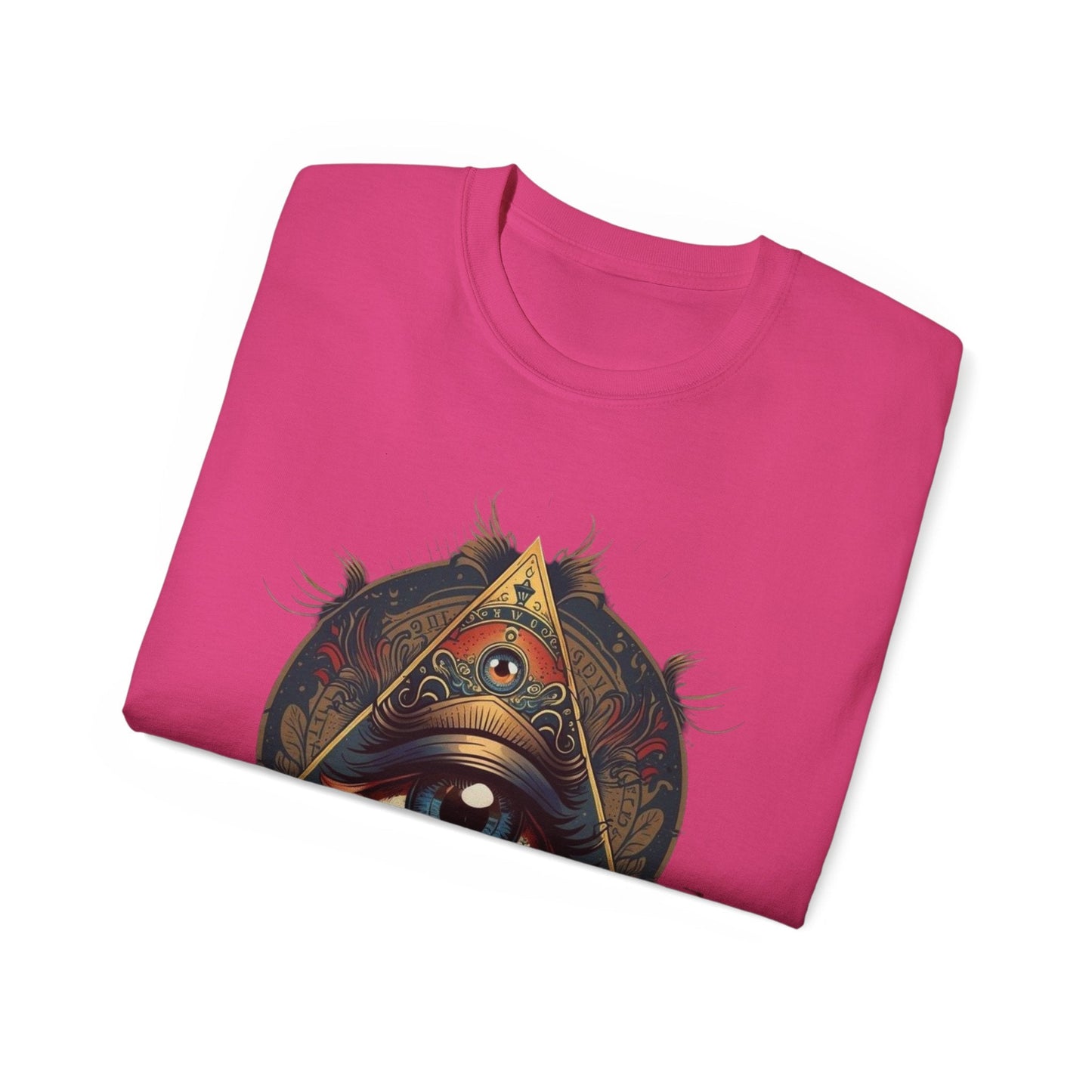 Mystical Eye Unisex Cotton Tee, Bohemian T-Shirt, Spiritual Graphic Tee, Casual Wear, Perfect for Festivals, Gift for All Occasions