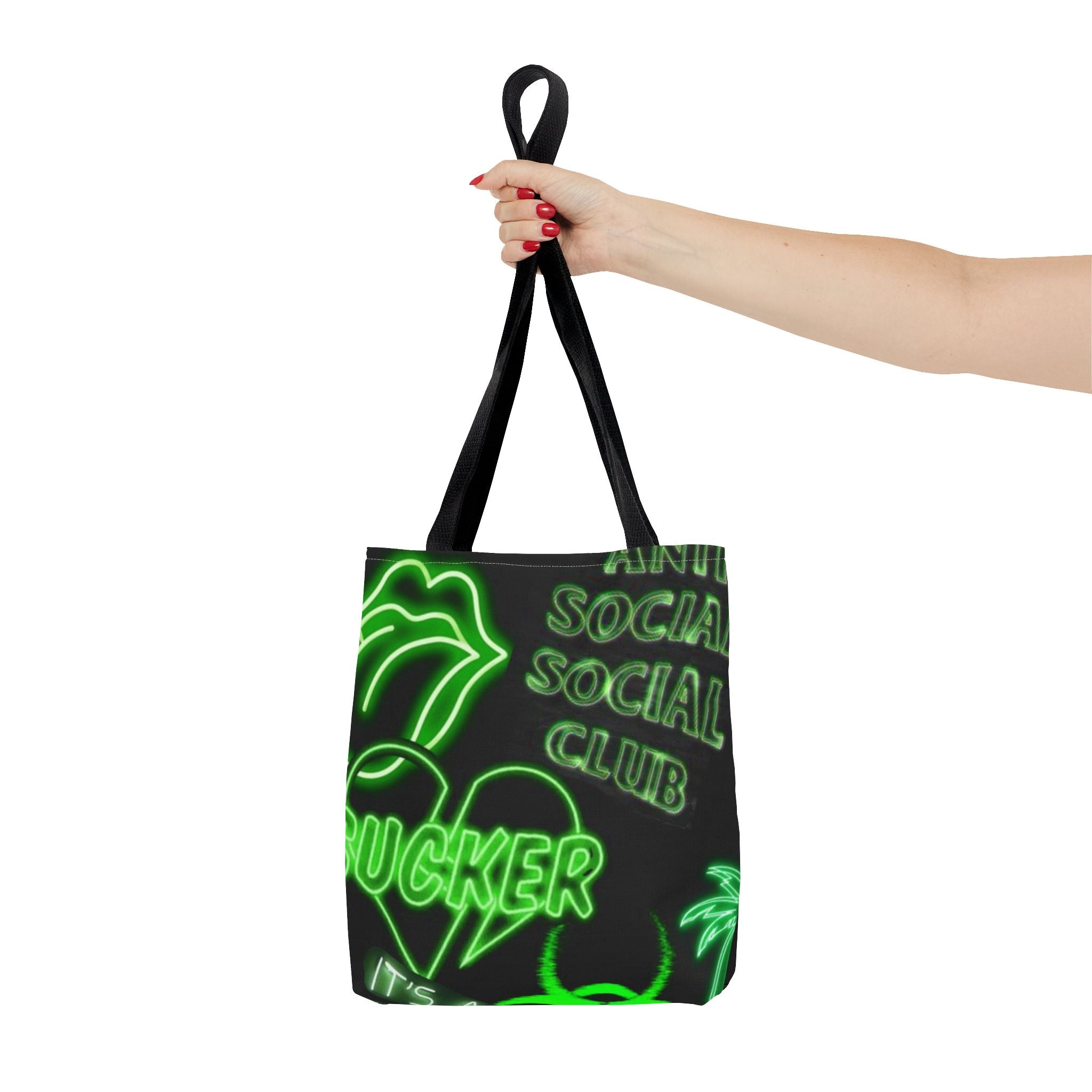 Neon Statement Tote Bag, Trendy Eco-Friendly Bag, Perfect for School, Beach, Parties, Gift for Friends, Motivational Quotes