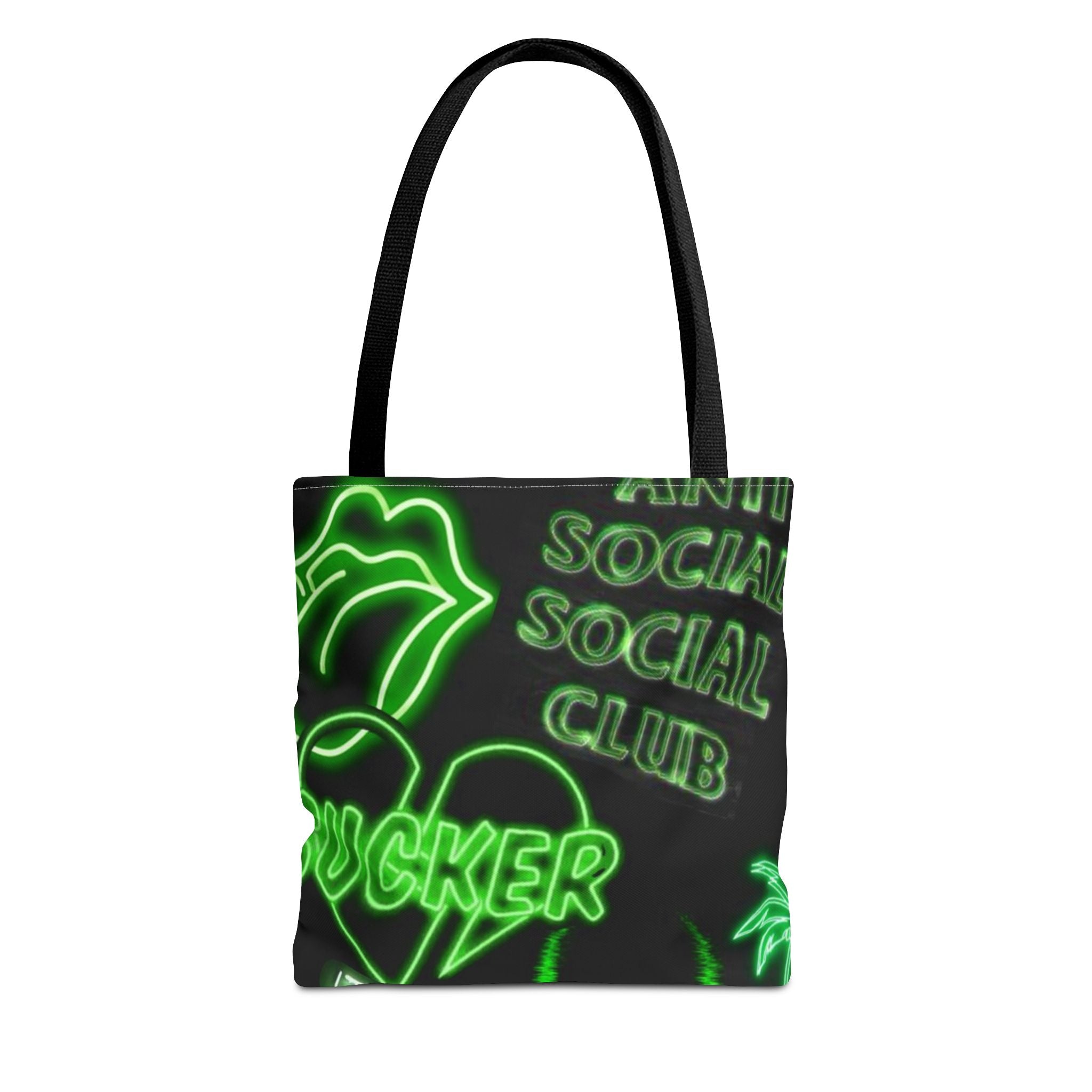 Neon Statement Tote Bag, Trendy Eco-Friendly Bag, Perfect for School, Beach, Parties, Gift for Friends, Motivational Quotes