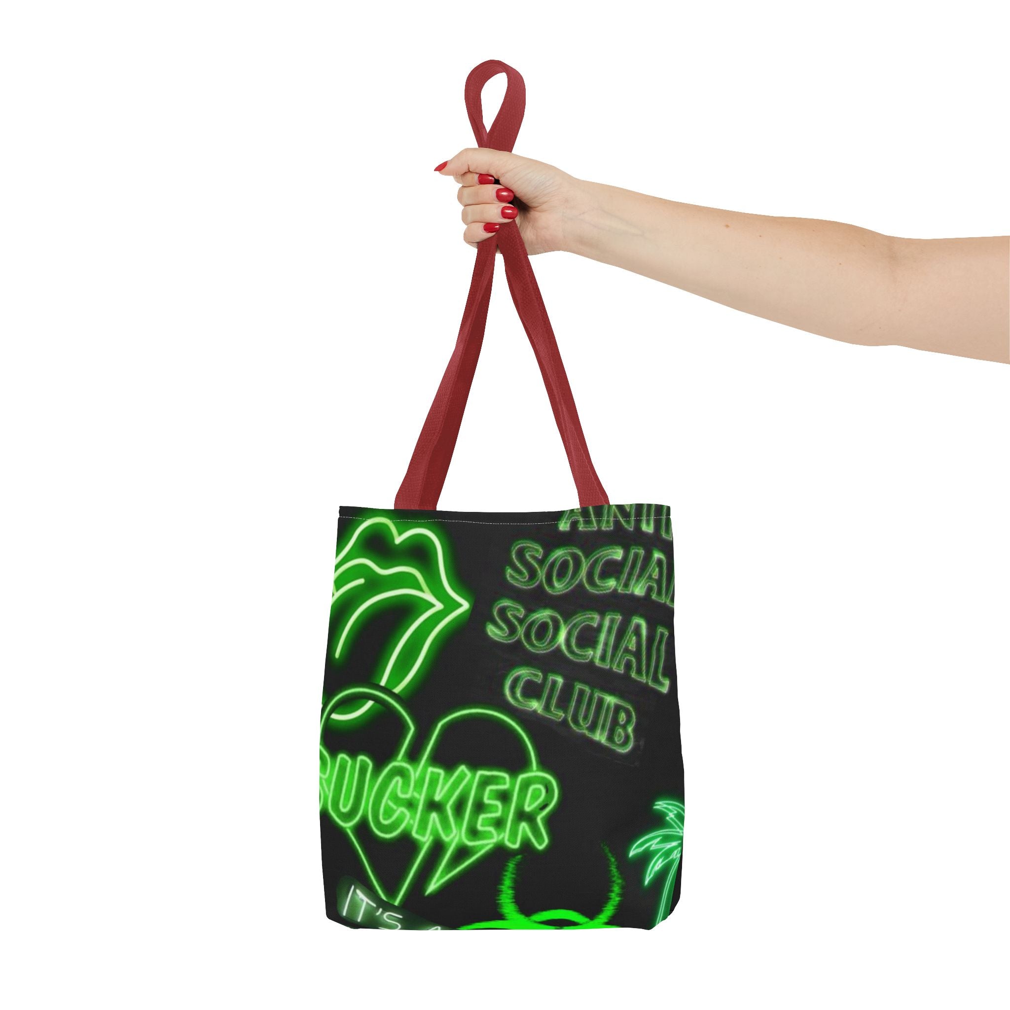 Neon Statement Tote Bag, Trendy Eco-Friendly Bag, Perfect for School, Beach, Parties, Gift for Friends, Motivational Quotes
