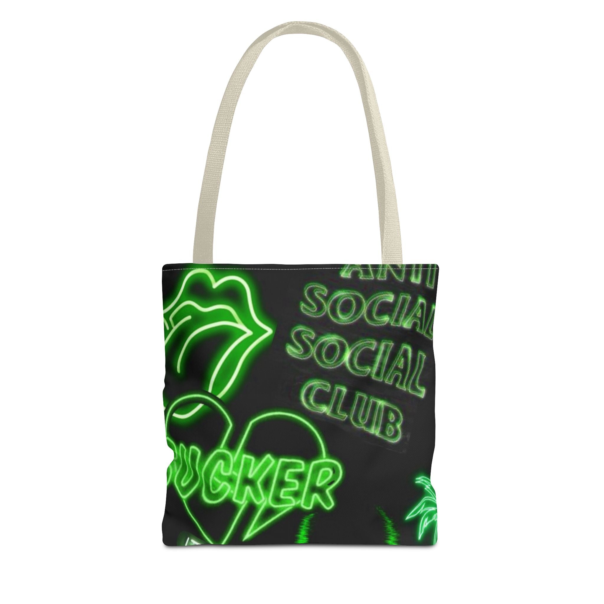 Neon Statement Tote Bag, Trendy Eco-Friendly Bag, Perfect for School, Beach, Parties, Gift for Friends, Motivational Quotes