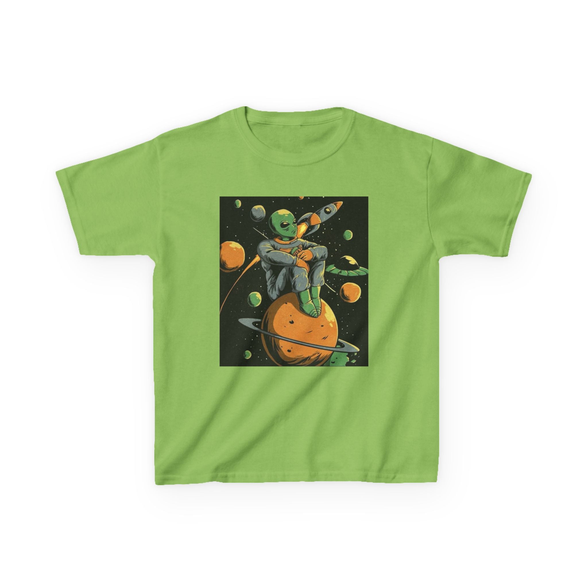 Outer Space Alien Kids Tee - Fun & Colorful Galaxy Design for Young Explorers