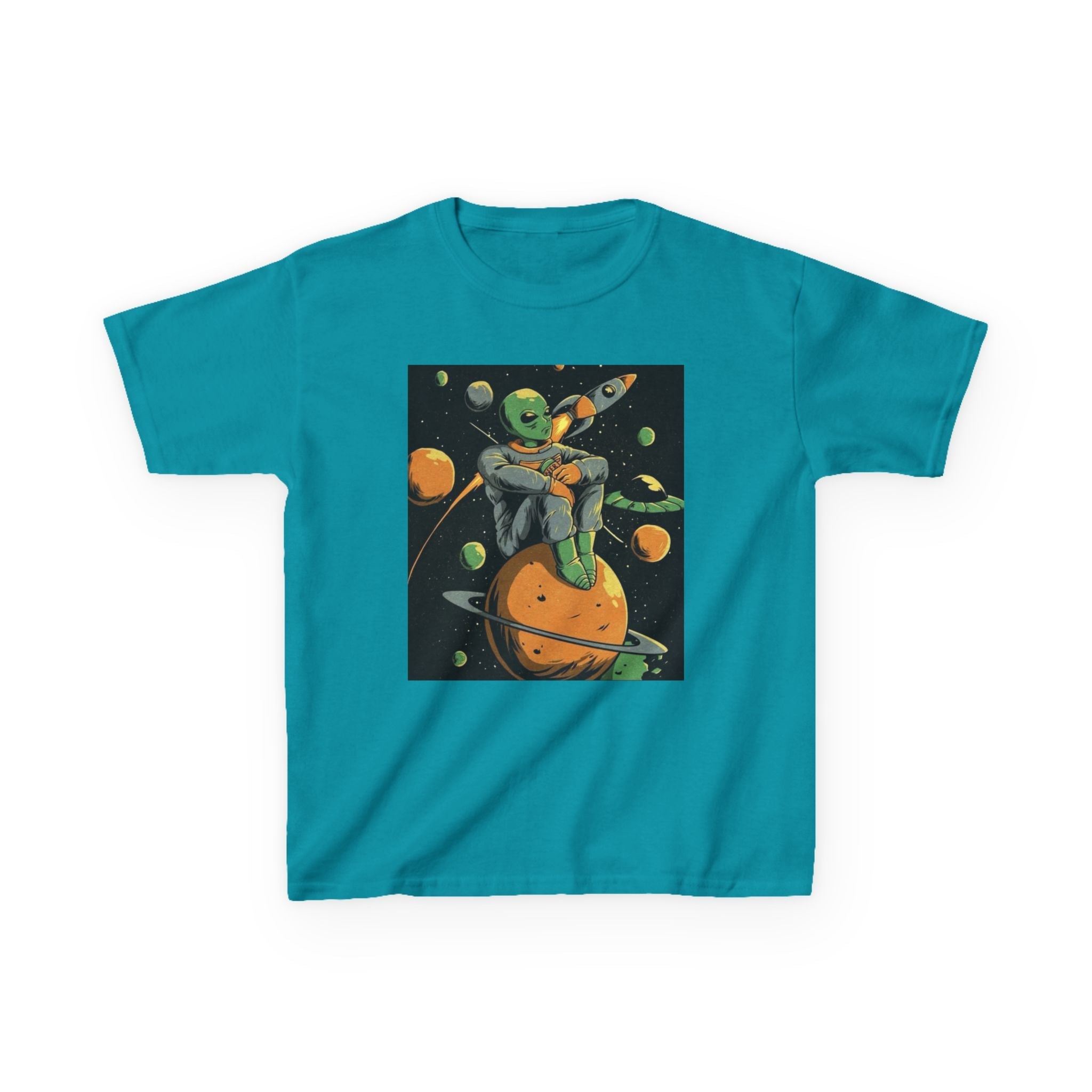 Outer Space Alien Kids Tee - Fun & Colorful Galaxy Design for Young Explorers
