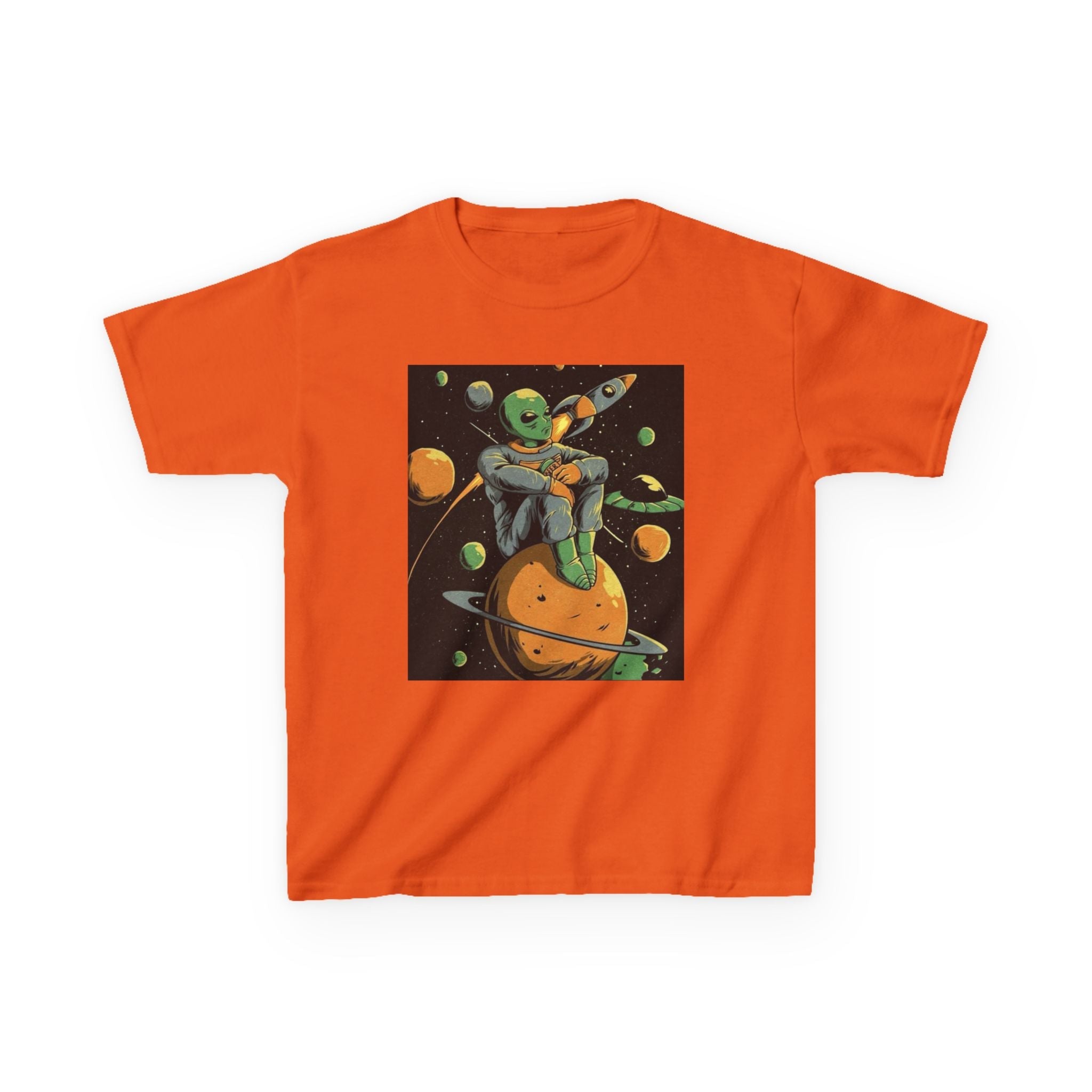 Outer Space Alien Kids Tee - Fun & Colorful Galaxy Design for Young Explorers