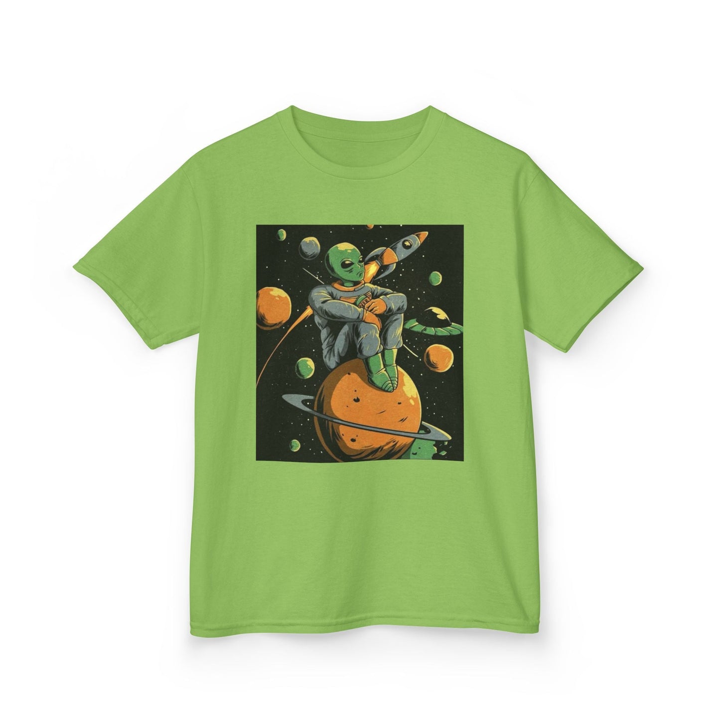 Outer Space Alien Kids Tee - Fun & Colorful Galaxy Design for Young Explorers