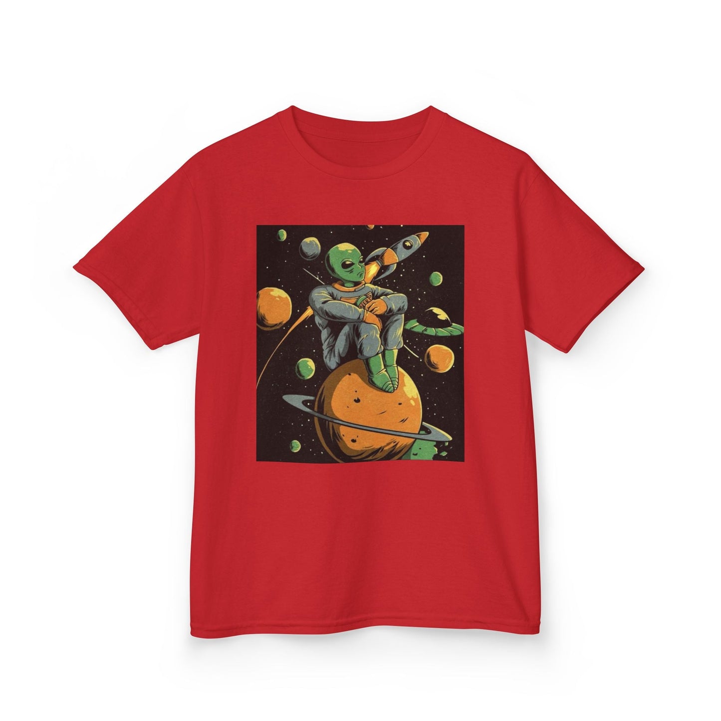 Outer Space Alien Kids Tee - Fun & Colorful Galaxy Design for Young Explorers