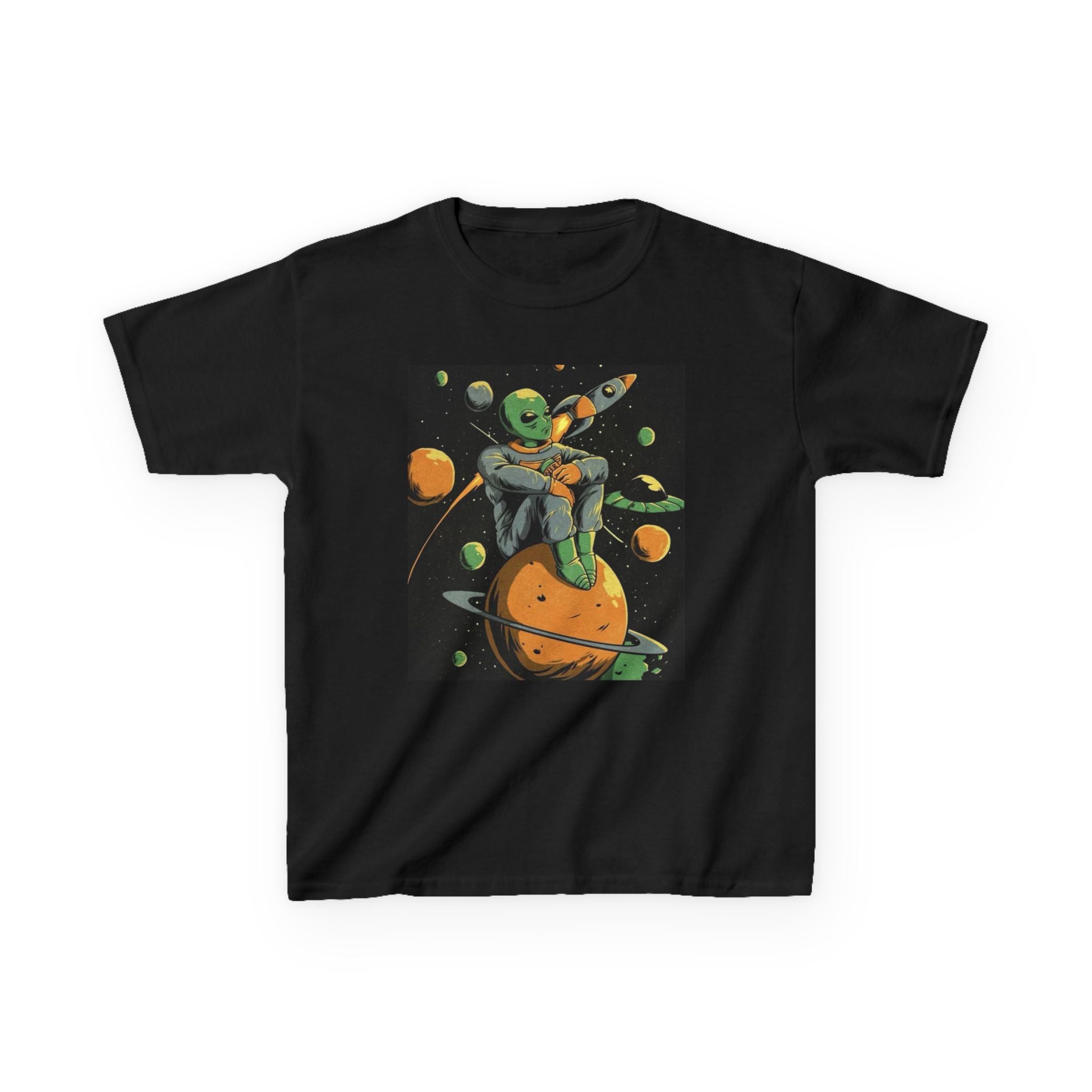 Outer Space Alien Kids Tee - Fun & Colorful Galaxy Design for Young Explorers