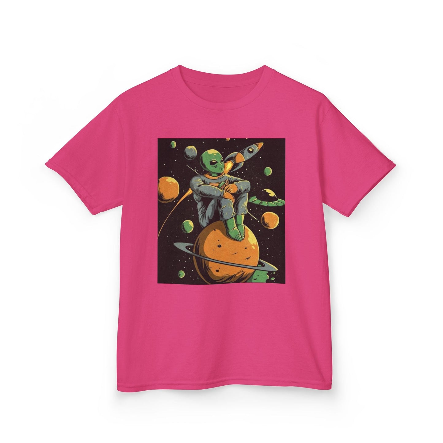 Outer Space Alien Kids Tee - Fun & Colorful Galaxy Design for Young Explorers