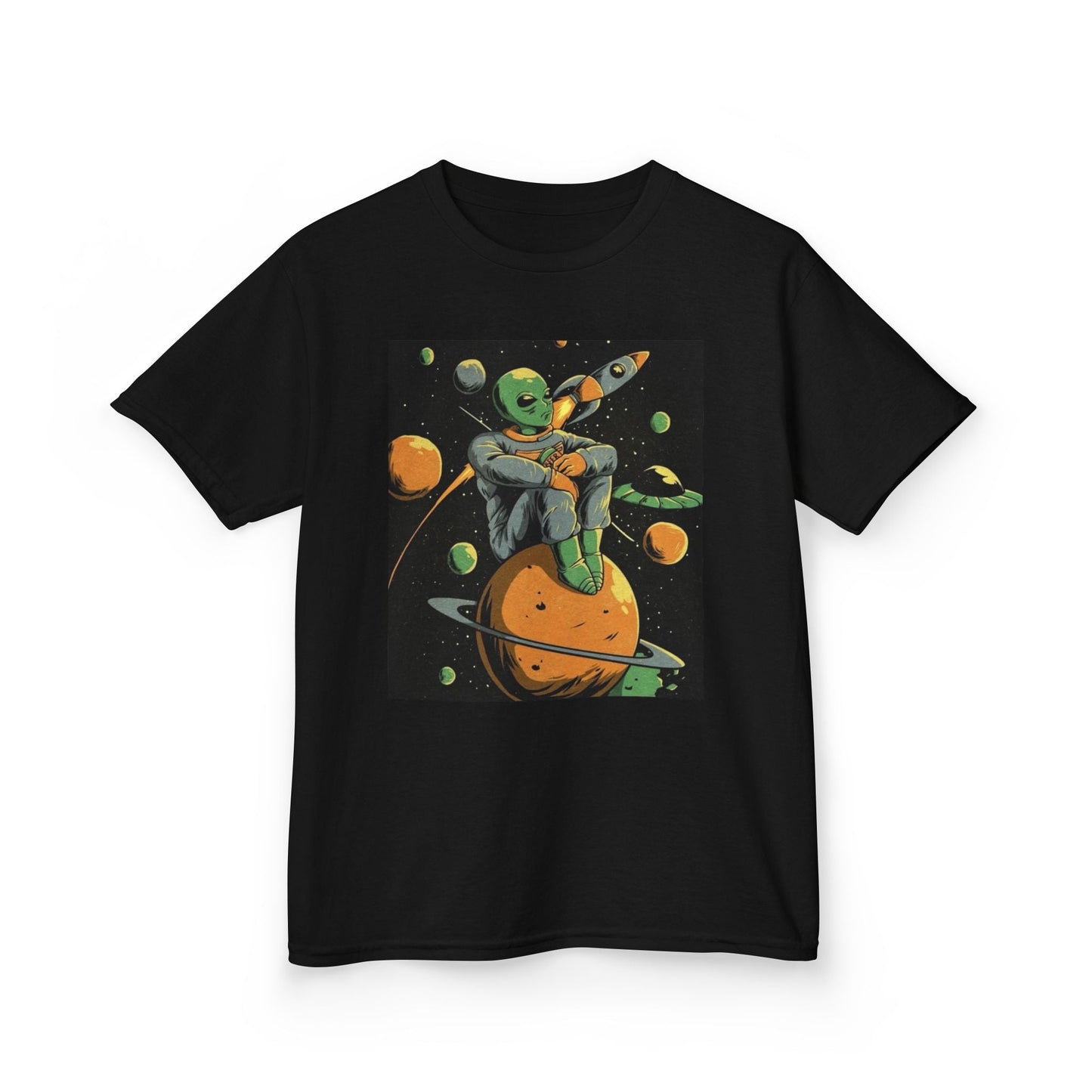 Outer Space Alien Kids Tee - Fun & Colorful Galaxy Design for Young Explorers