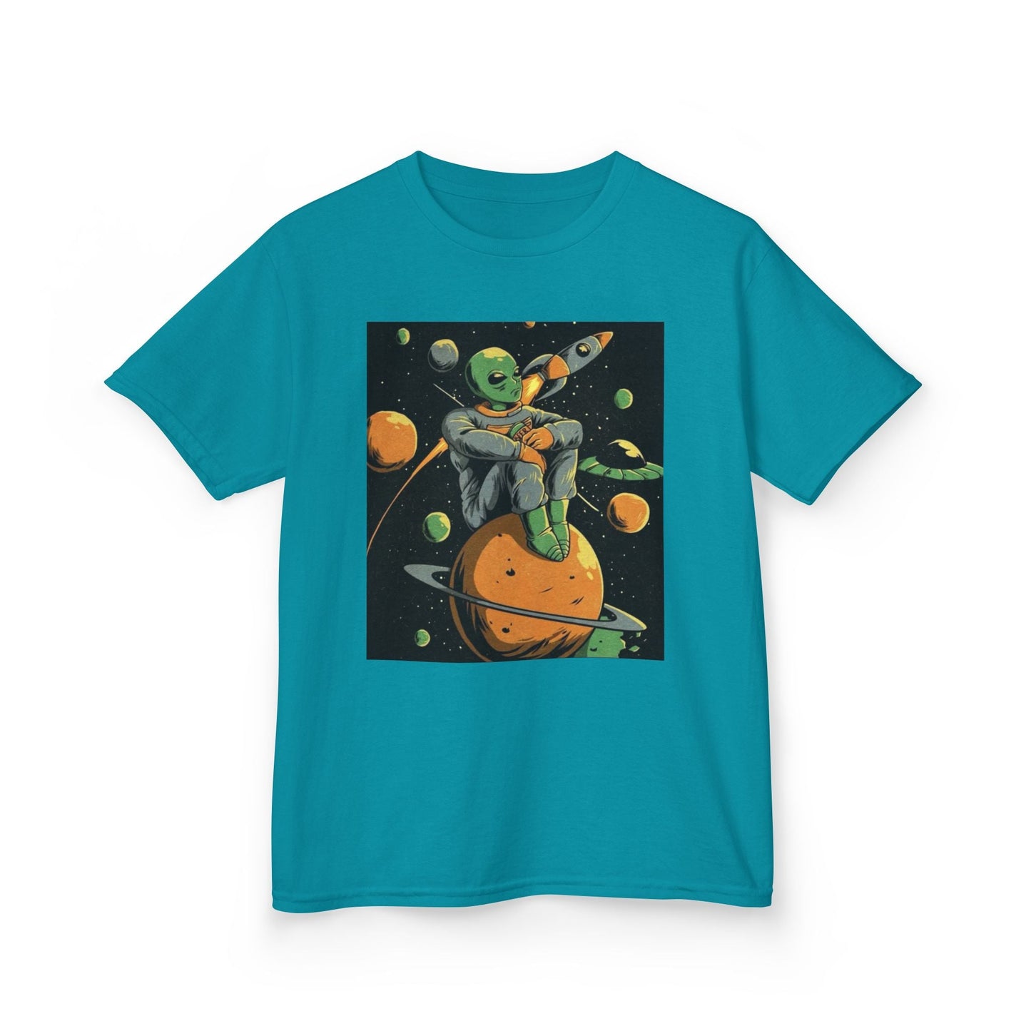 Outer Space Alien Kids Tee - Fun & Colorful Galaxy Design for Young Explorers