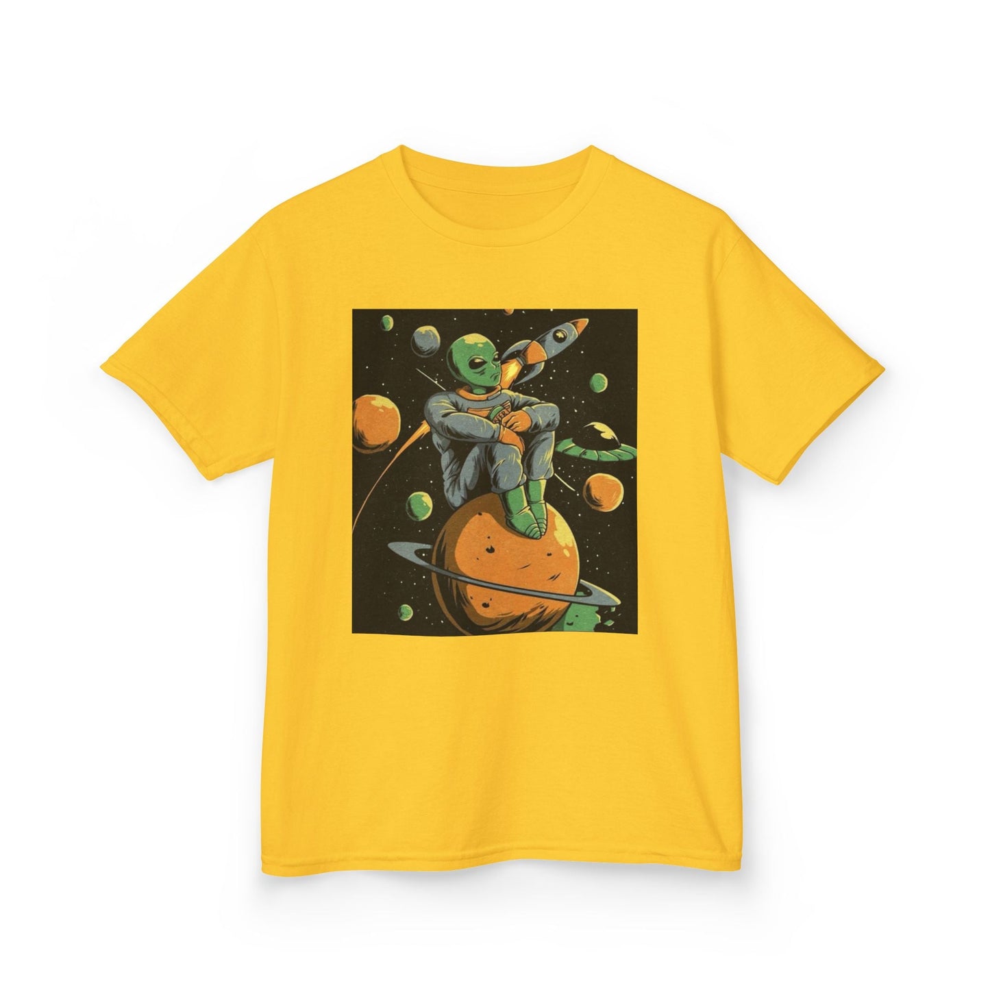 Outer Space Alien Kids Tee - Fun & Colorful Galaxy Design for Young Explorers