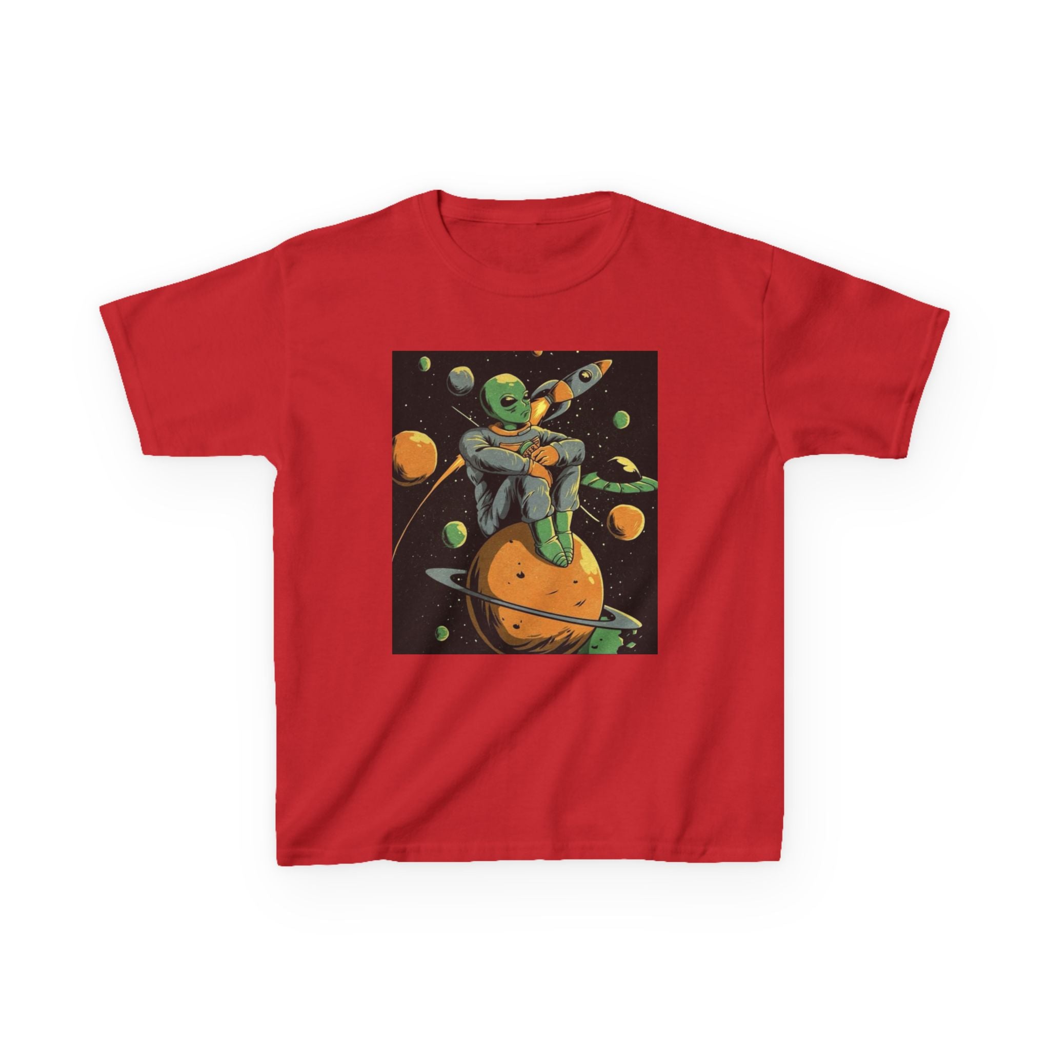 Outer Space Alien Kids Tee - Fun & Colorful Galaxy Design for Young Explorers