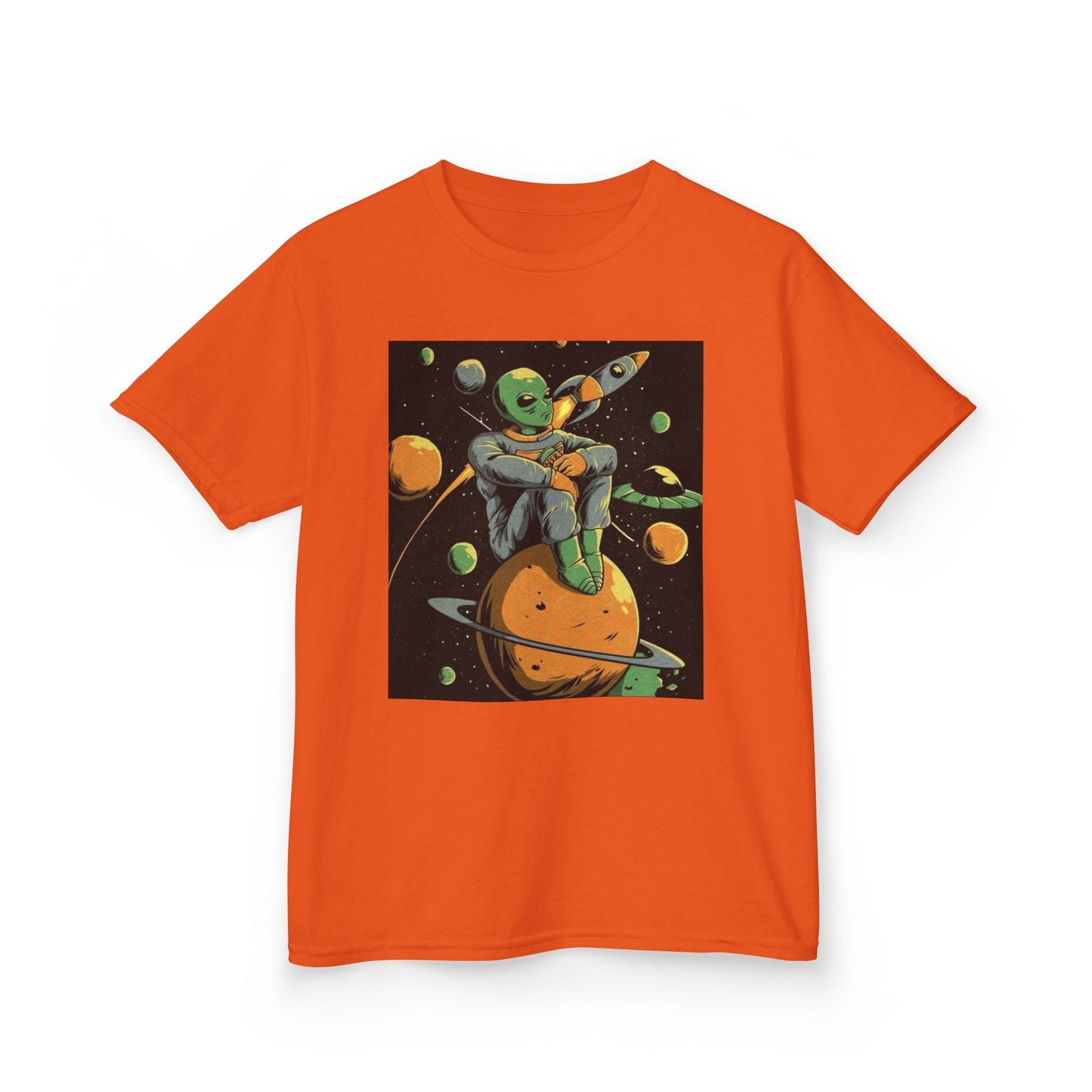 Outer Space Alien Kids Tee - Fun & Colorful Galaxy Design for Young Explorers