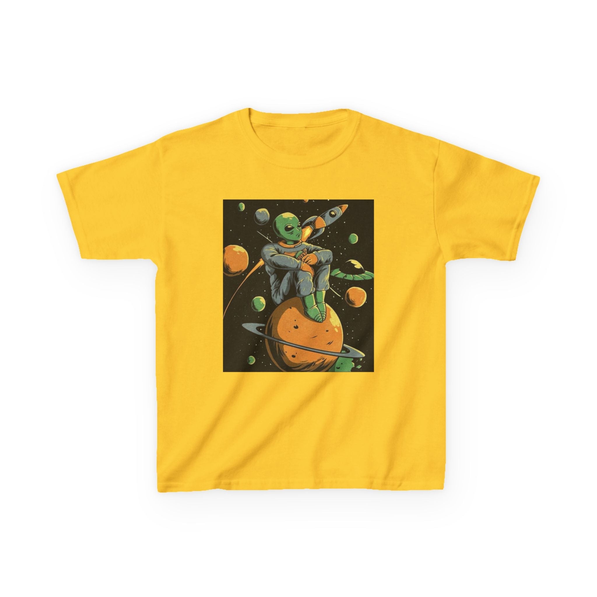Outer Space Alien Kids Tee - Fun & Colorful Galaxy Design for Young Explorers