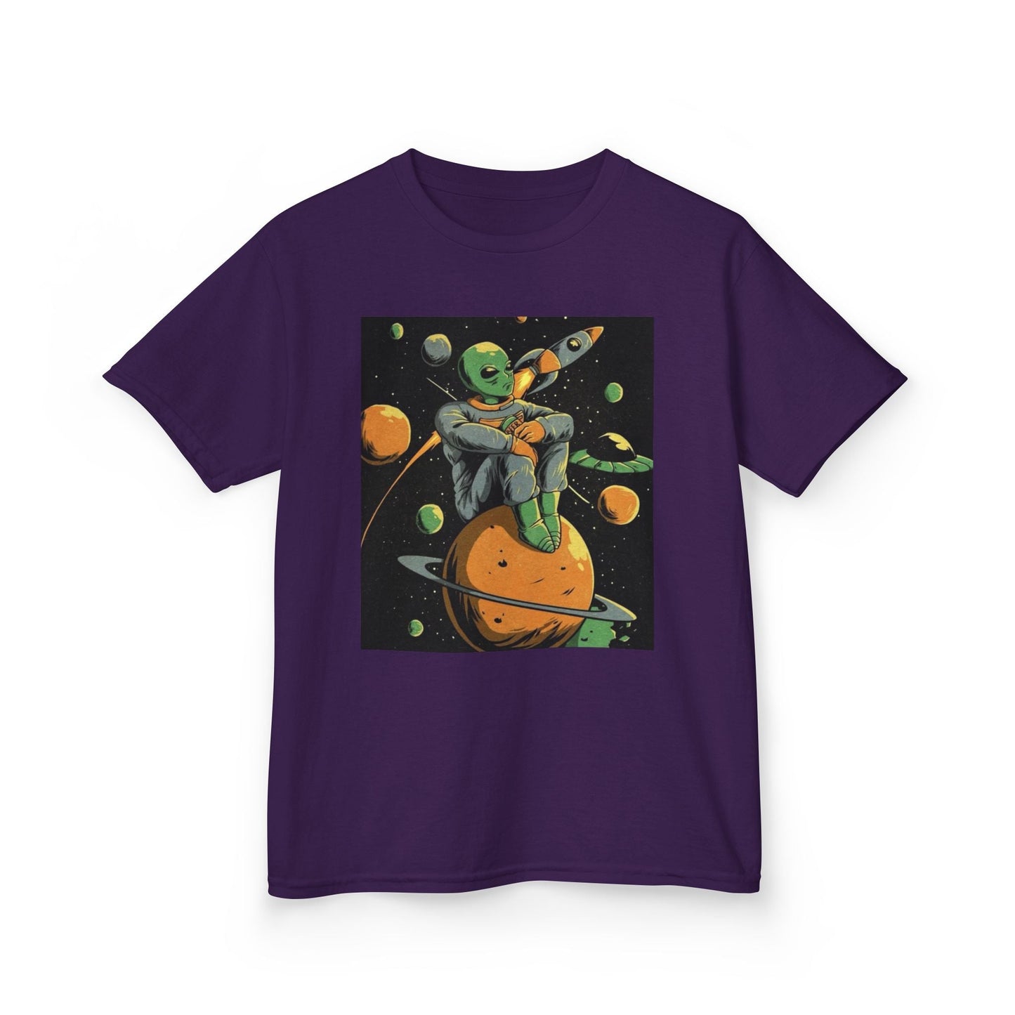 Outer Space Alien Kids Tee - Fun & Colorful Galaxy Design for Young Explorers