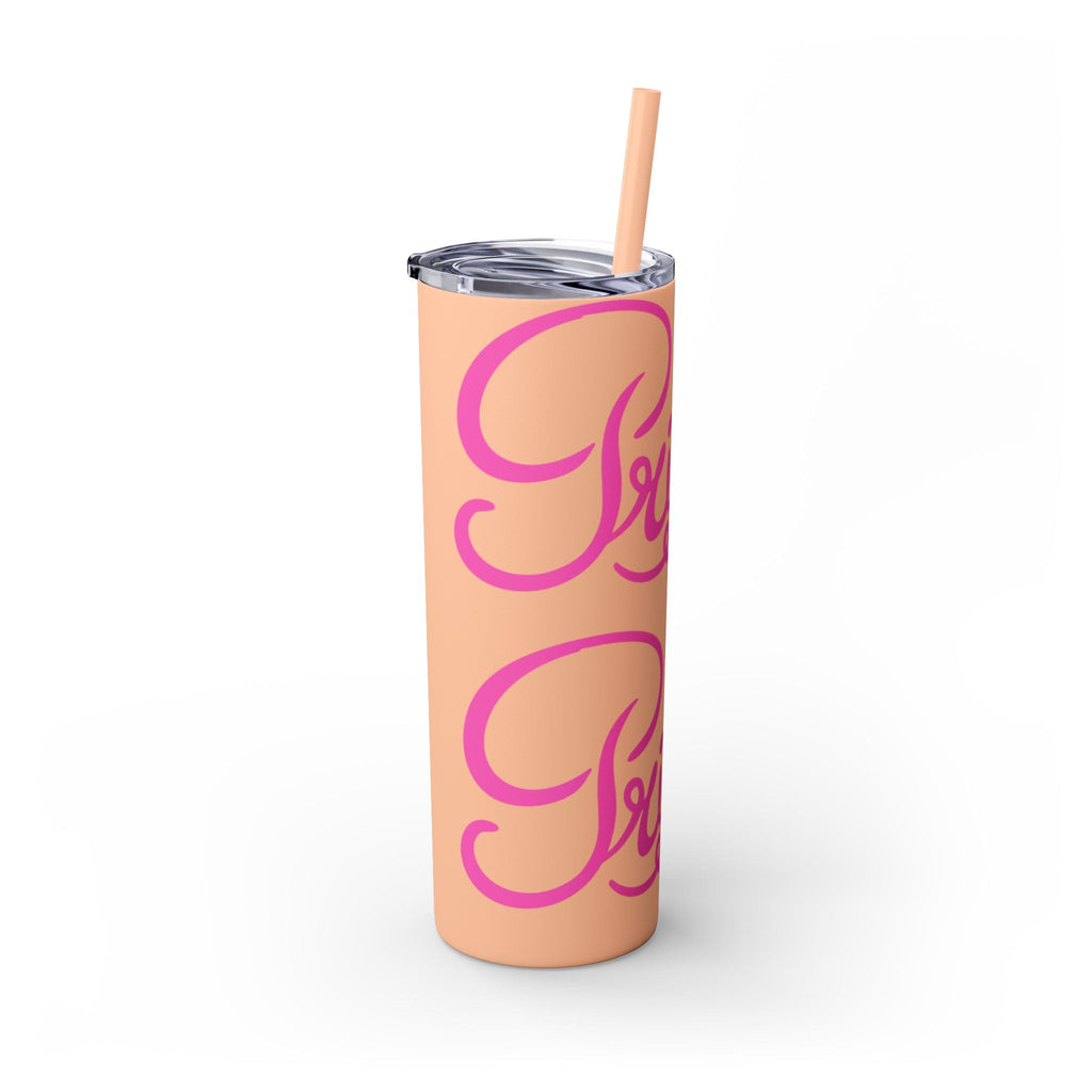 Personalized Skinny Tumbler with Straw, Cute Princess Design, Travel Cup, Gift for Her, Birthday Party Favor, Summer Vibes, Toddler Approved