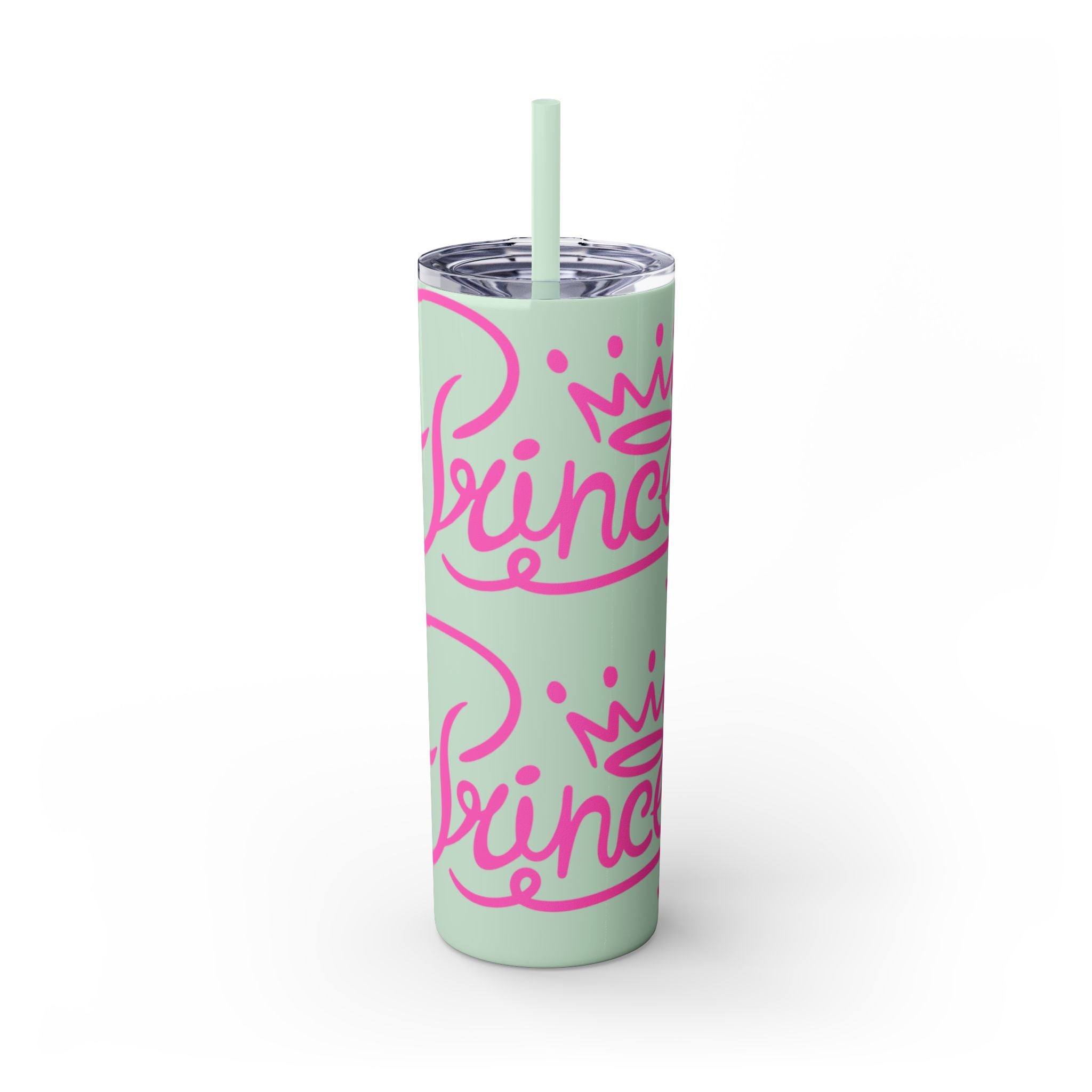 Personalized Skinny Tumbler with Straw, Cute Princess Design, Travel Cup, Gift for Her, Birthday Party Favor, Summer Vibes, Toddler Approved