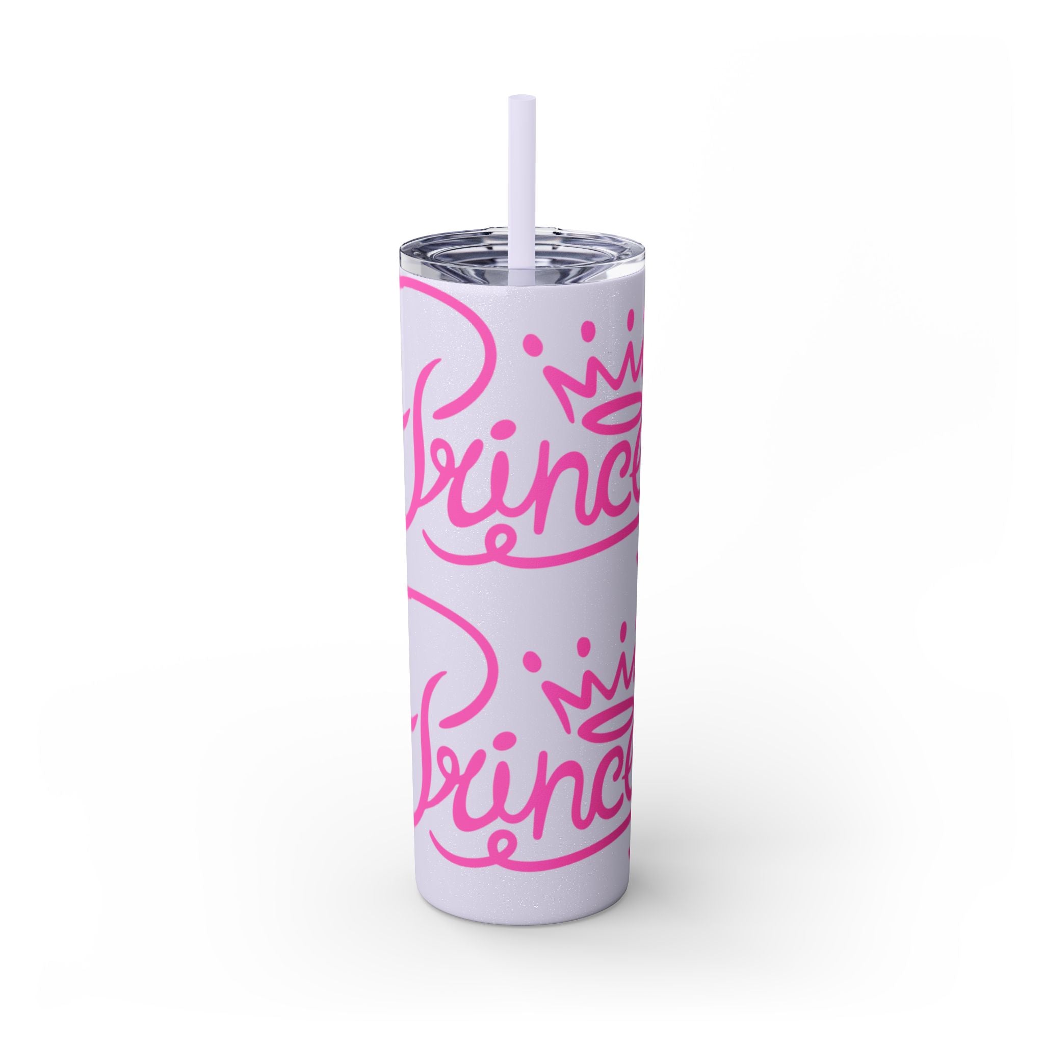 Personalized Skinny Tumbler with Straw, Cute Princess Design, Travel Cup, Gift for Her, Birthday Party Favor, Summer Vibes, Toddler Approved