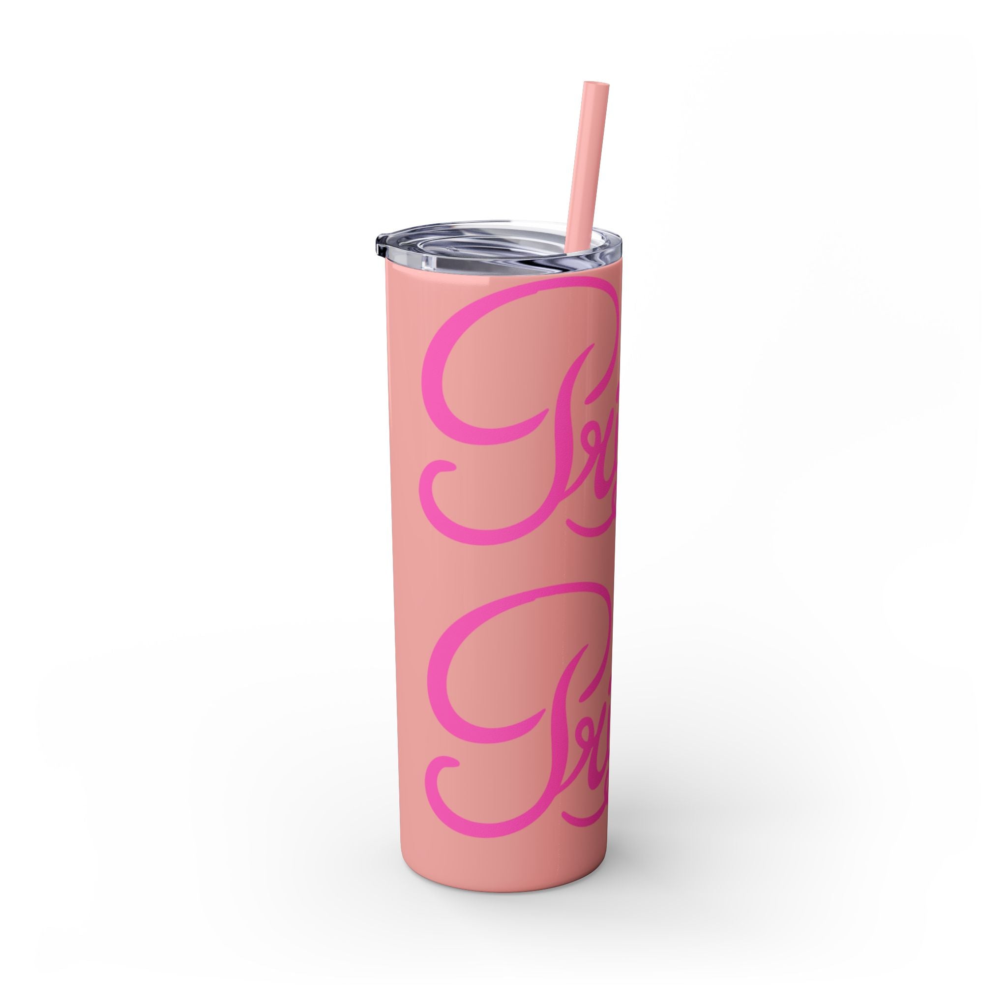 Personalized Skinny Tumbler with Straw, Cute Princess Design, Travel Cup, Gift for Her, Birthday Party Favor, Summer Vibes, Toddler Approved