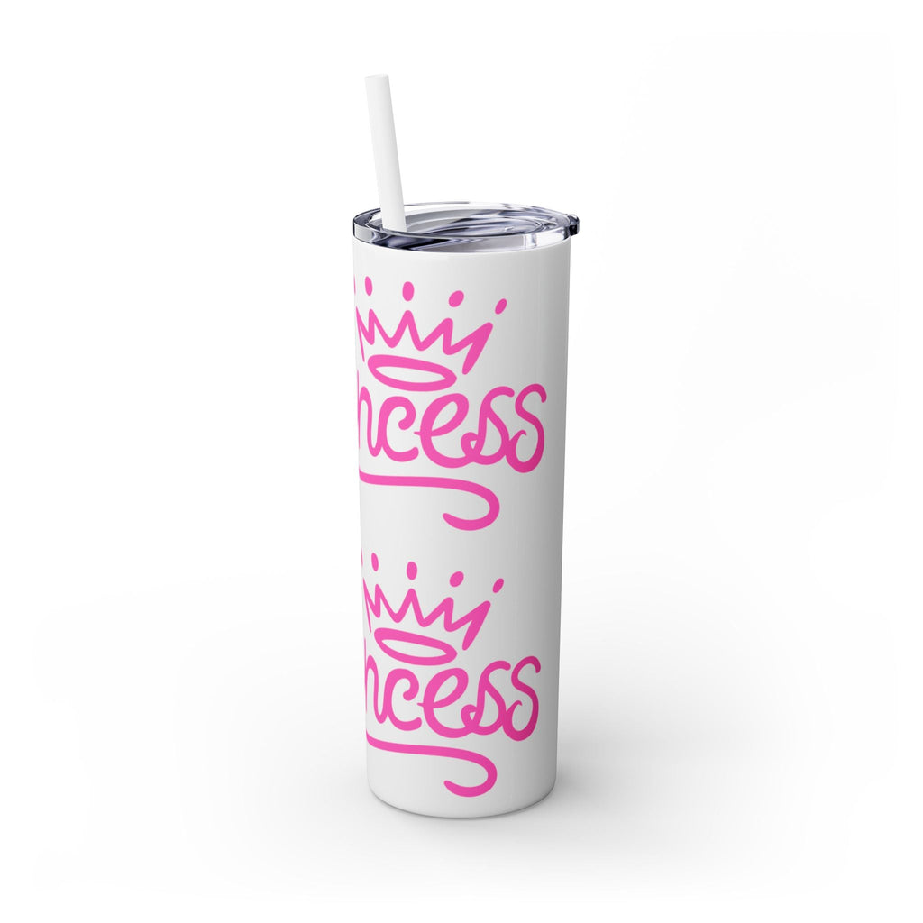 Personalized Skinny Tumbler with Straw, Cute Princess Design, Travel Cup, Gift for Her, Birthday Party Favor, Summer Vibes, Toddler Approved